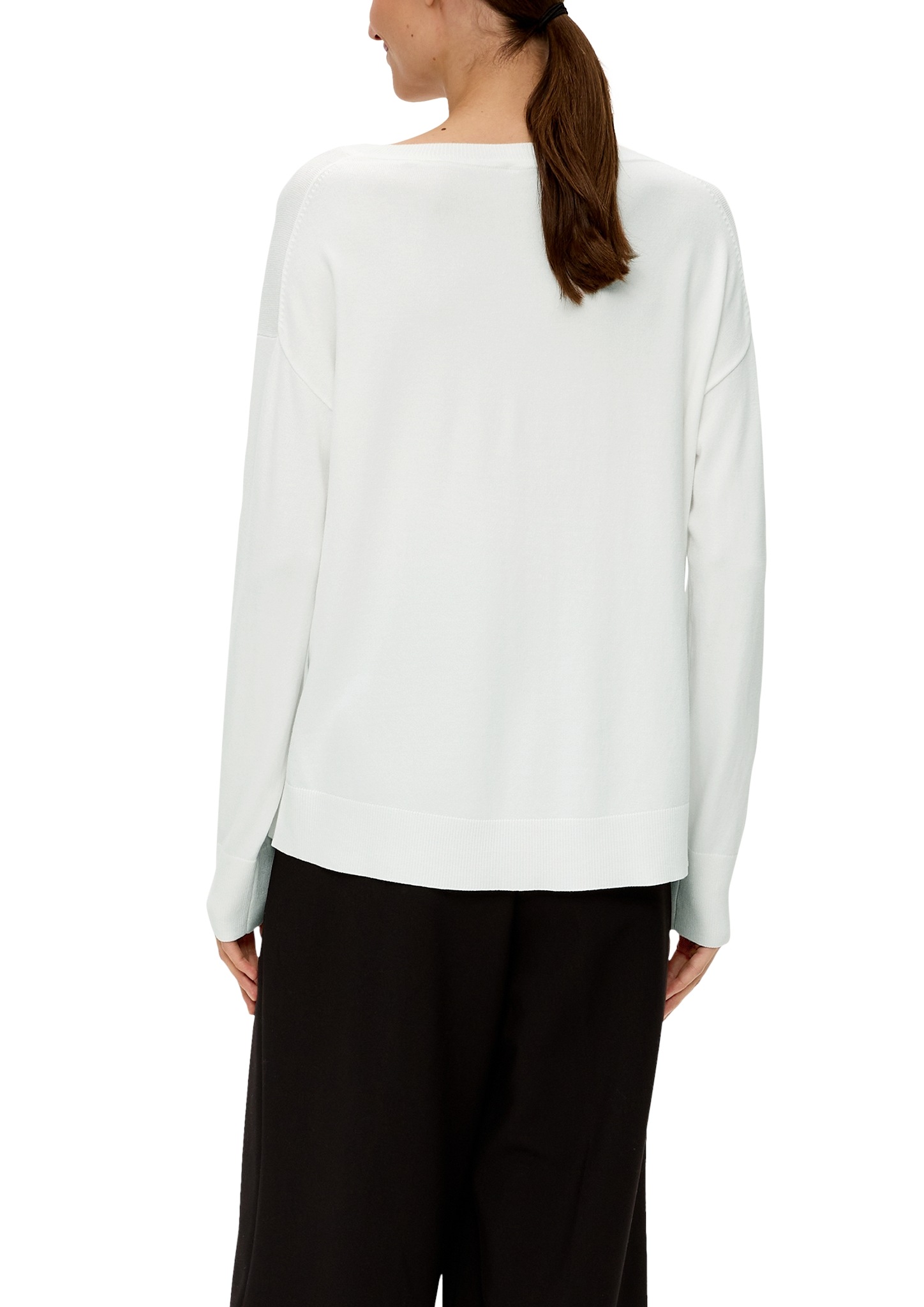 s.Oliver BLACK LABEL Longpullover, mit Drop-Shoulder Look