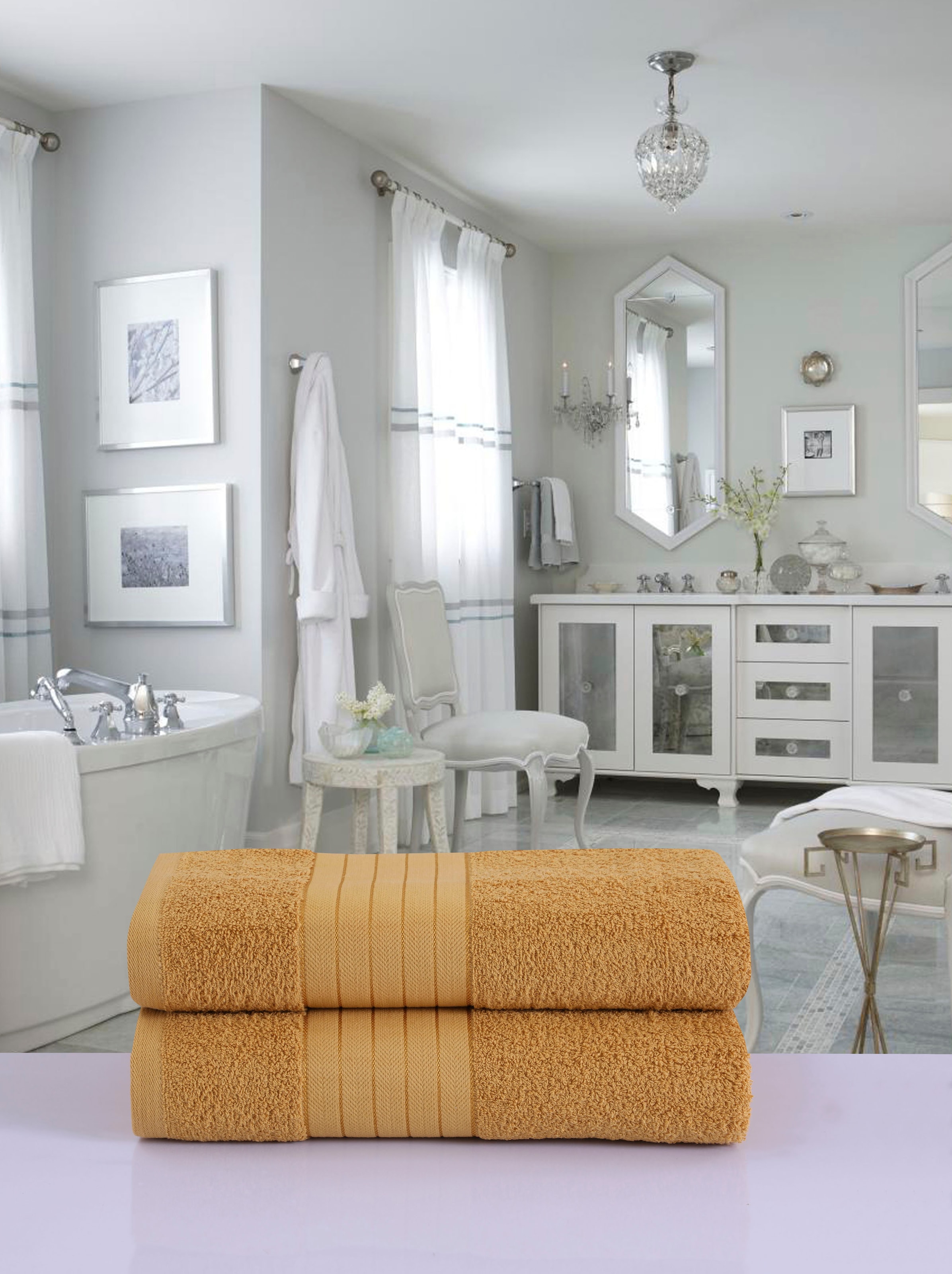 good morning Badetuch »Uni Towels«, (2 St.), mit gewebtem Rand kaufen