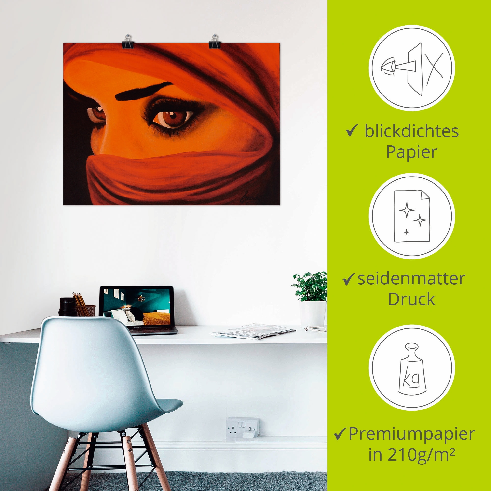 Artland Wandbild »Tuareg-Die von Gott Verlassene«, Frau, (1 St.), als Leinwandbild, Poster in verschied. Grössen