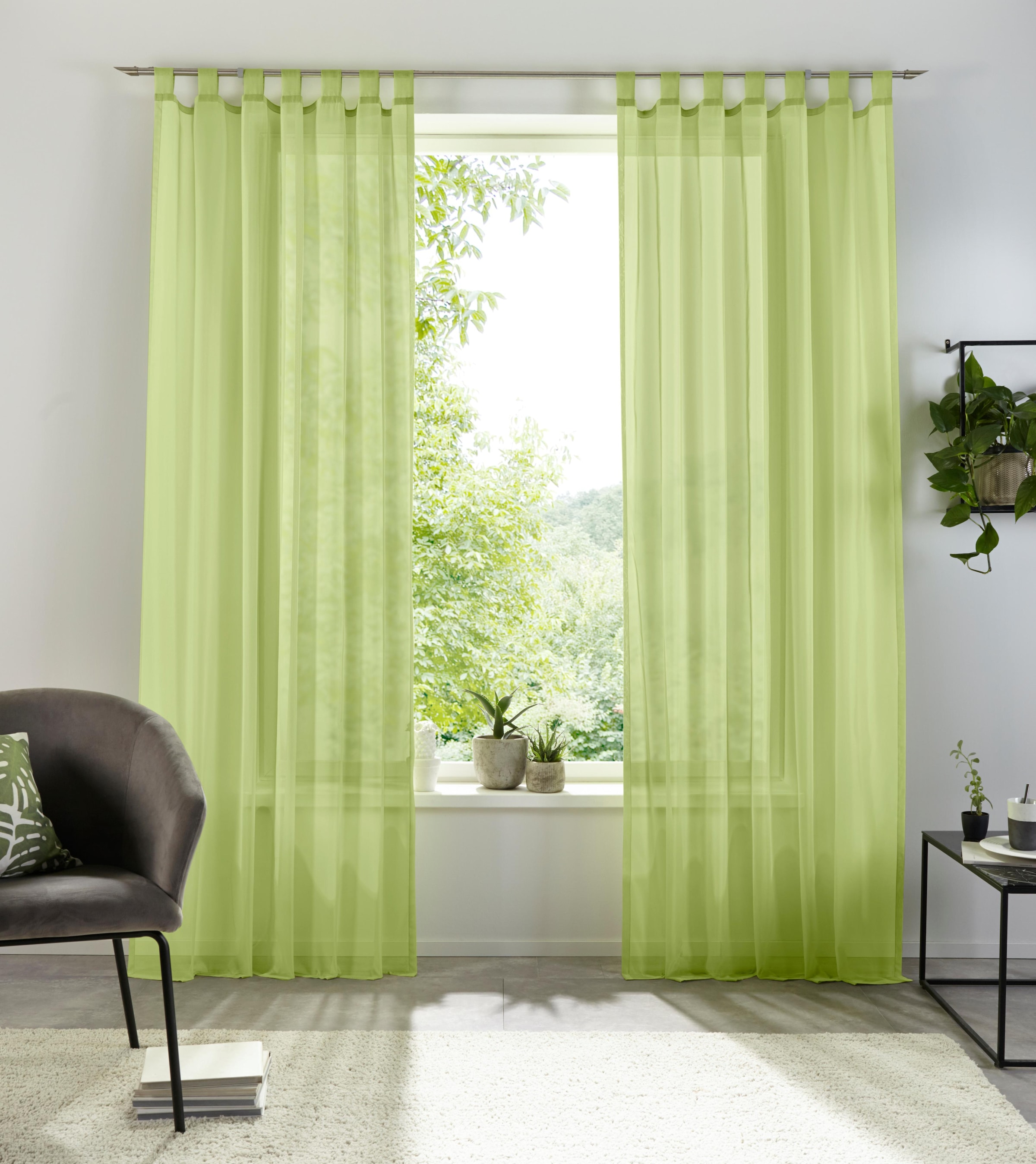 kaufen Gardine | einfarbig, (1 pflegeleicht »XANA«, 1 St.), Voile, online transparent, Schal, Jelmoli-Versand home my