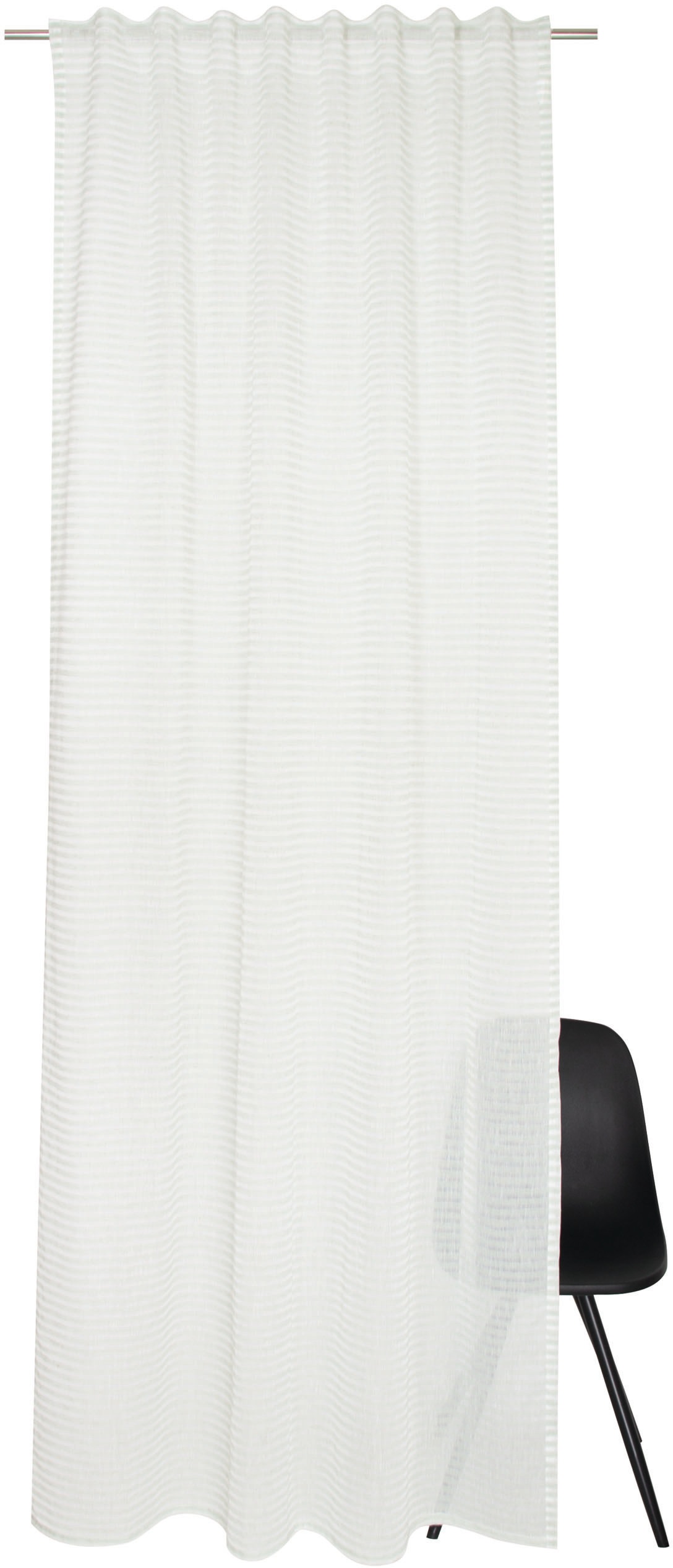 TOM TAILOR HOME Vorhang »Natural Stripe«, (1 St.), transparent