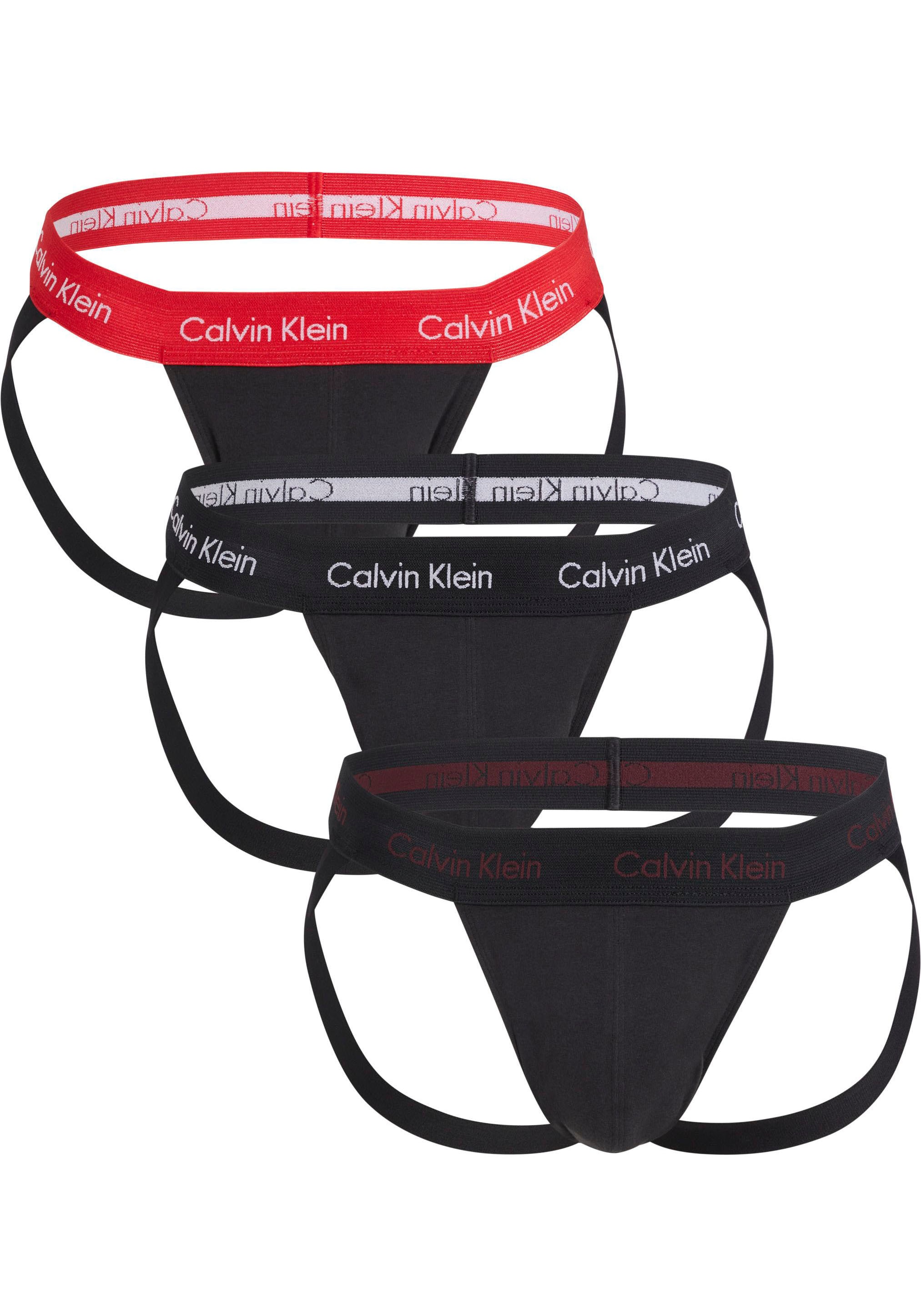 Calvin Klein Underwear String »JOCK STRAP 3PK«, (Packung, 3er-Pack), mit Logo-Elastikbund