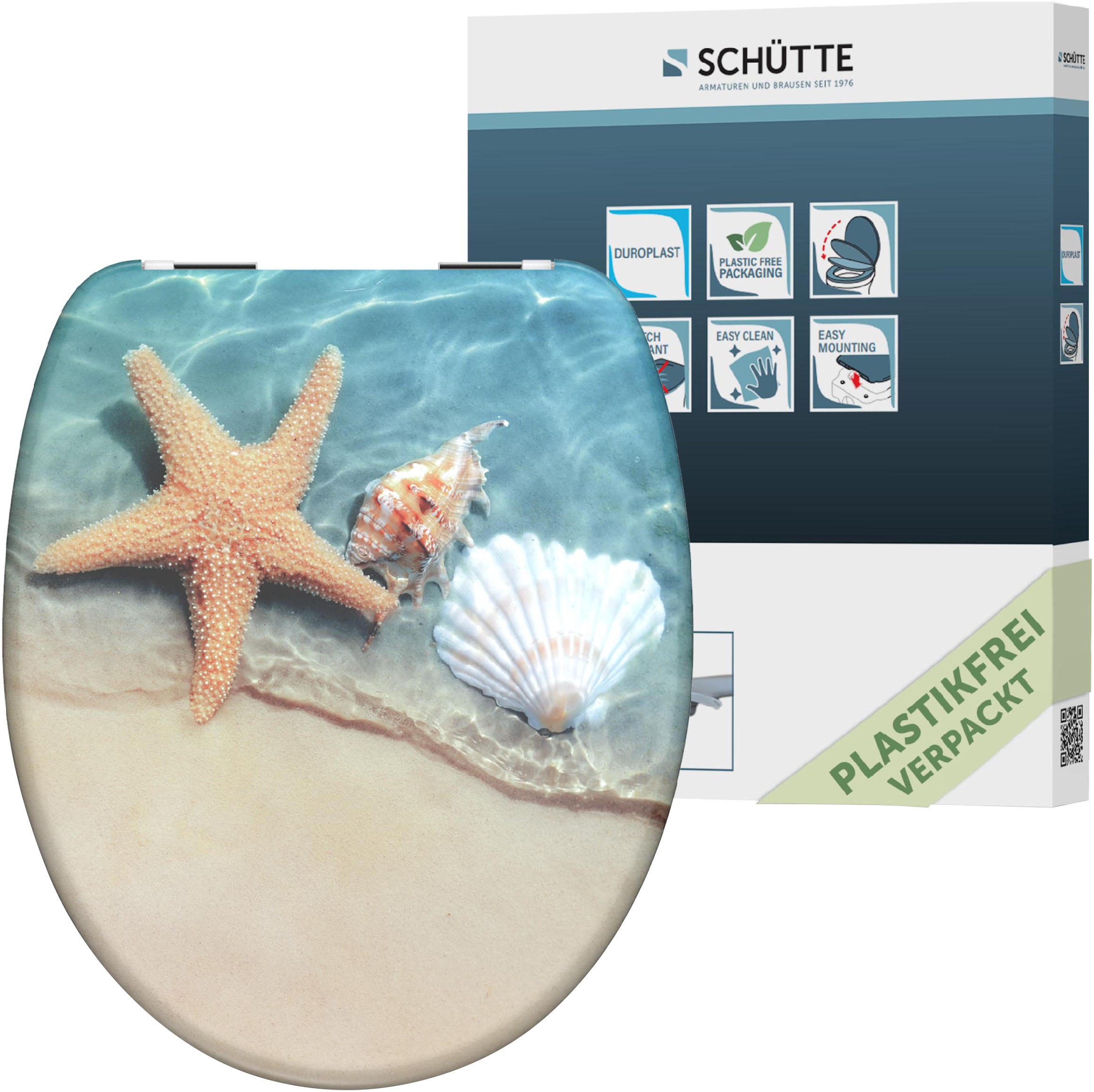 Schütte WC-Sitz 'Beach' mit Absenkautomatik Duroplast