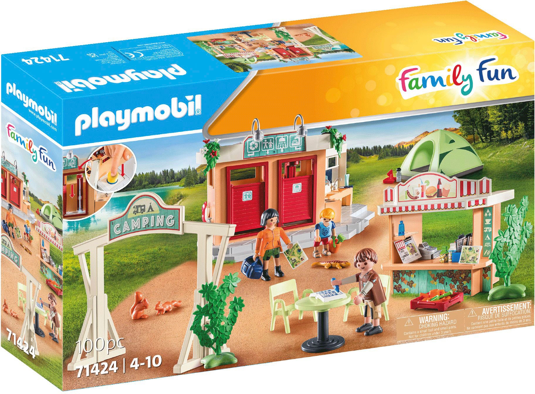 Playmobil® Konstruktions-Spielset »Campingplatz (71424), Family & Fun«, (100 St.)