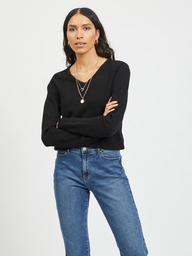 Vila V-Ausschnitt-Pullover »VIRIL V-NECK L/S KNIT TOP - NOOS«