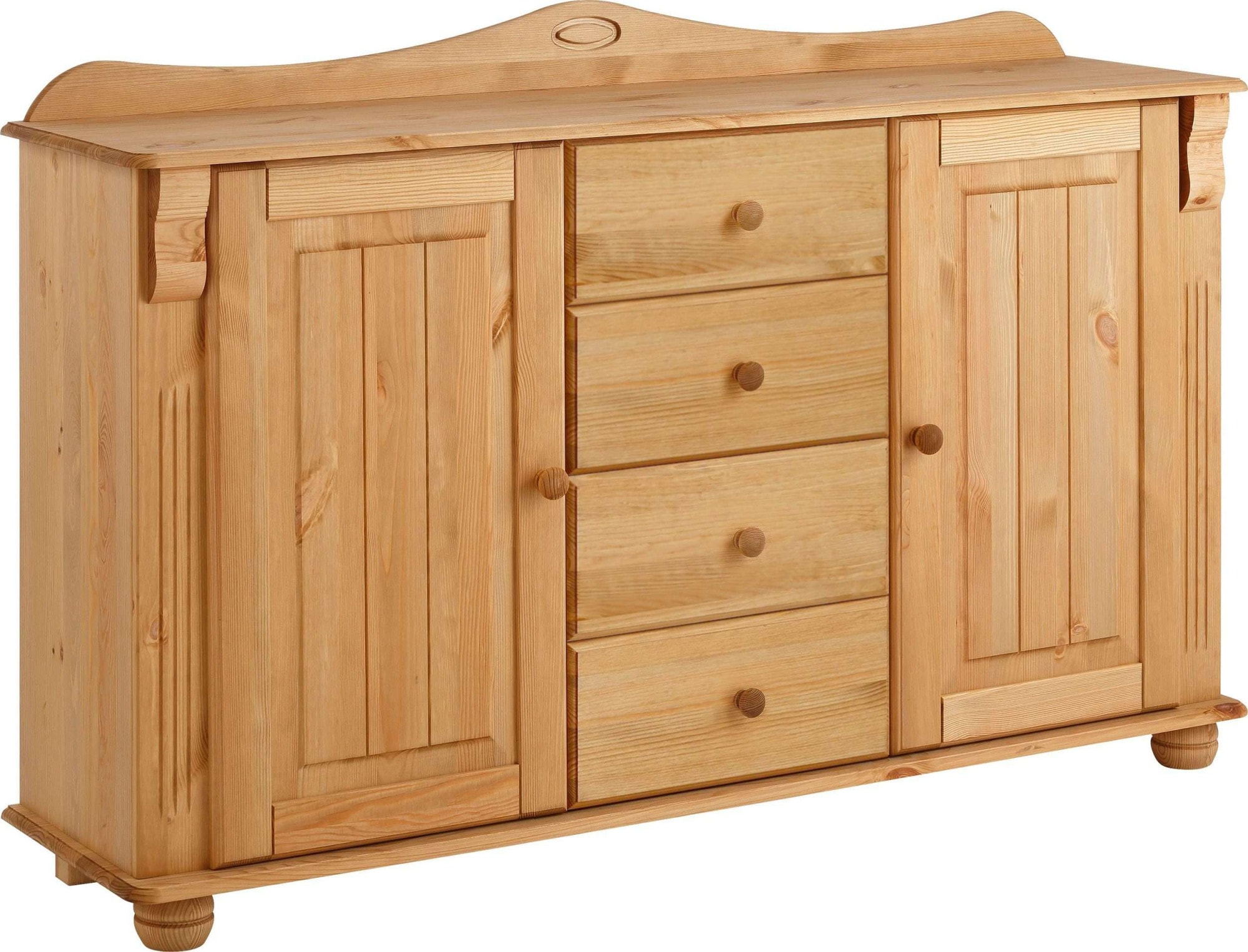Home affaire Kommode »Sideboard, Anrichte, mit 3 Schubladen, 2 Türen«, aus massiver Kiefer, Breite 130 cm