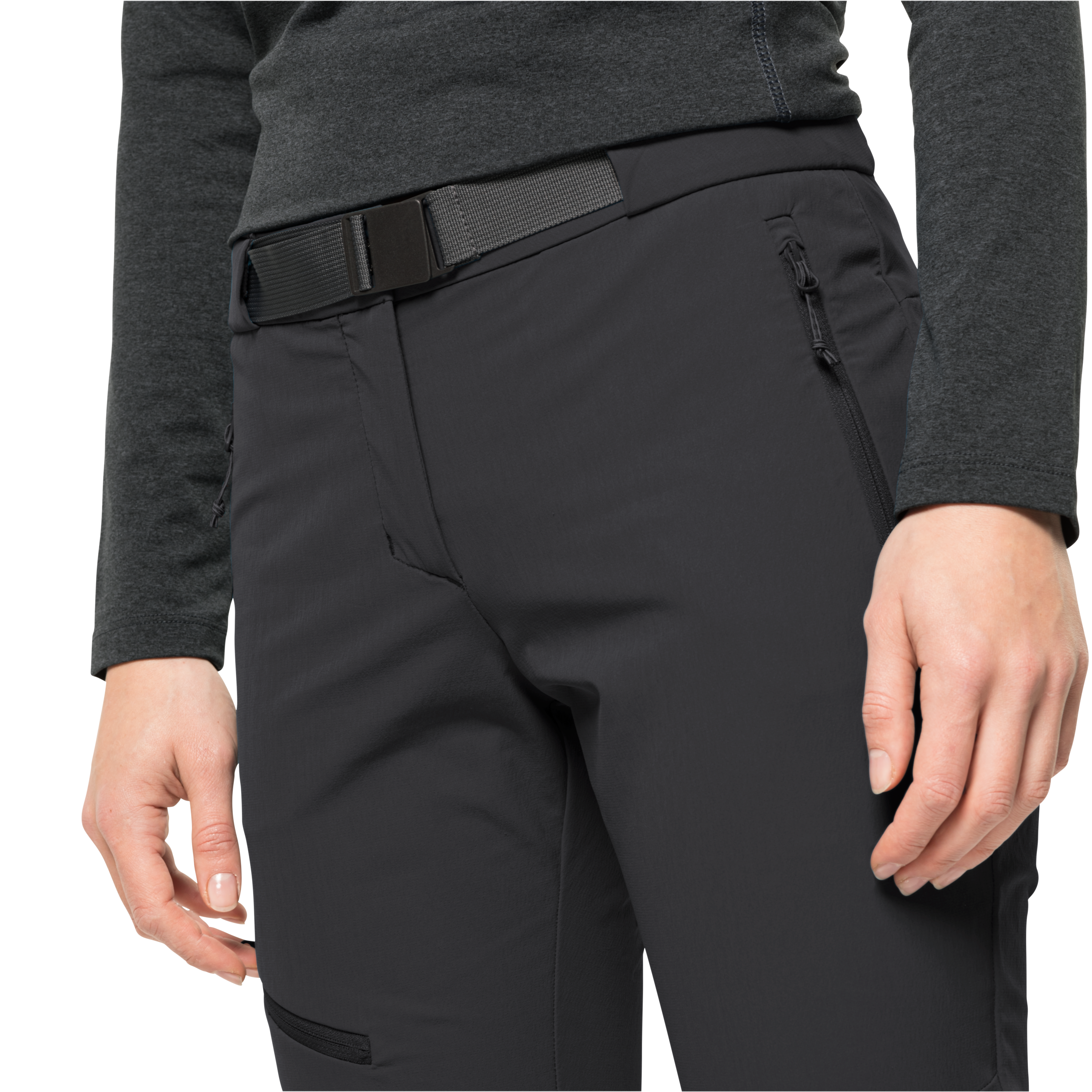 Jack Wolfskin Outdoorhose »HOLDSTEIG PANTS W«, hoch atmungsaktive, robuste und elastische Softshellhose