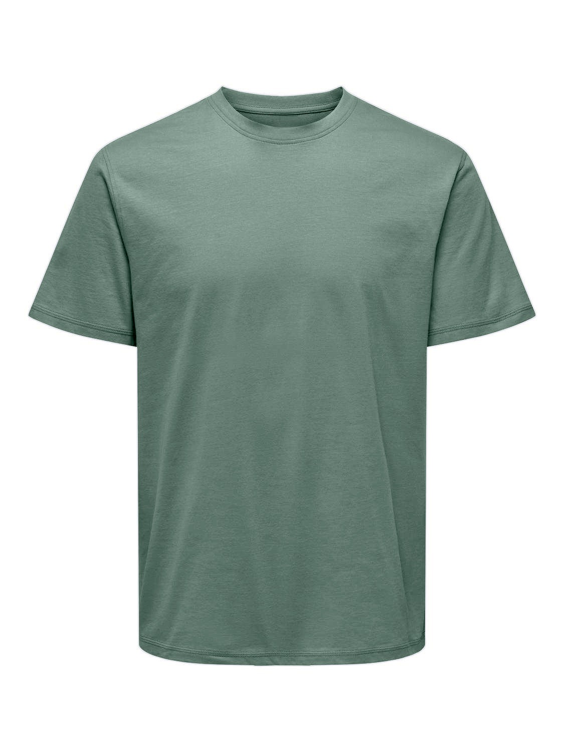 ONLY & SONS Rundhalsshirt »ONSMAX LIFE REG SS STITCH TEE«
