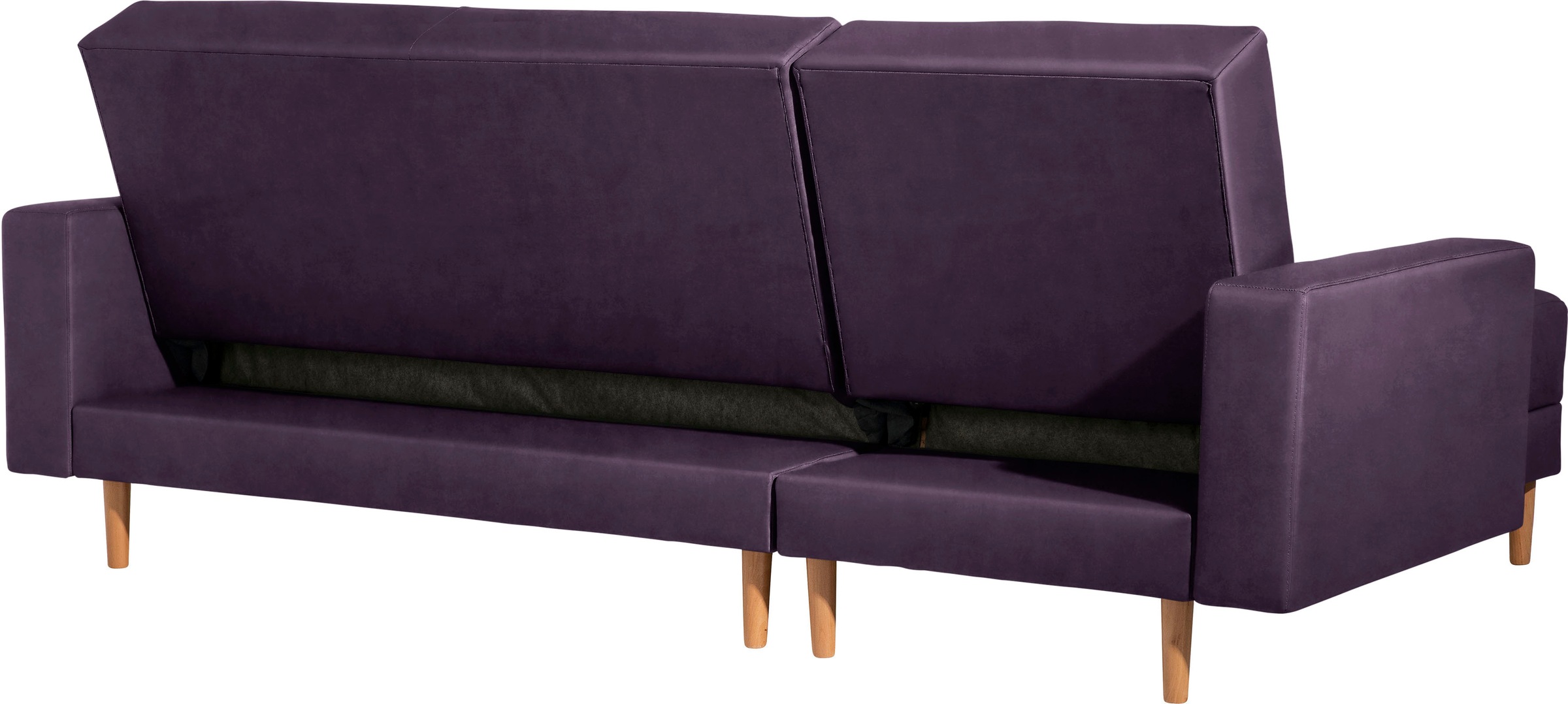 Max Winzer® Ecksofa »Just Chill«, Schlafsofa mit Recamiere, Rückenverstellung, inklusive Stauraumhocker