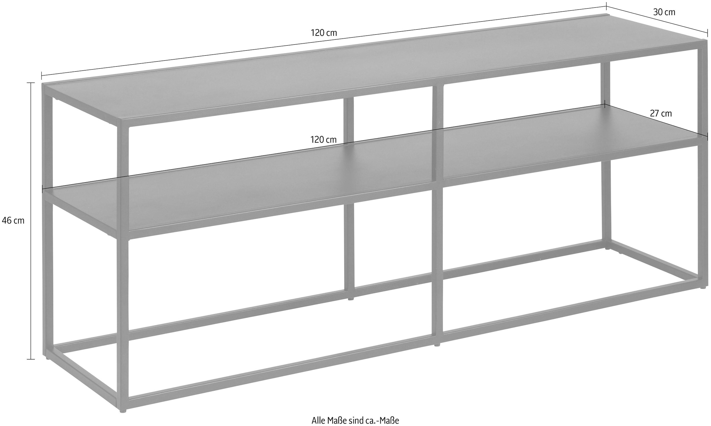 ACTONA GROUP Konsolentisch »Vilho«, aus schönem, schwarzen Metall, Breite 120 cm