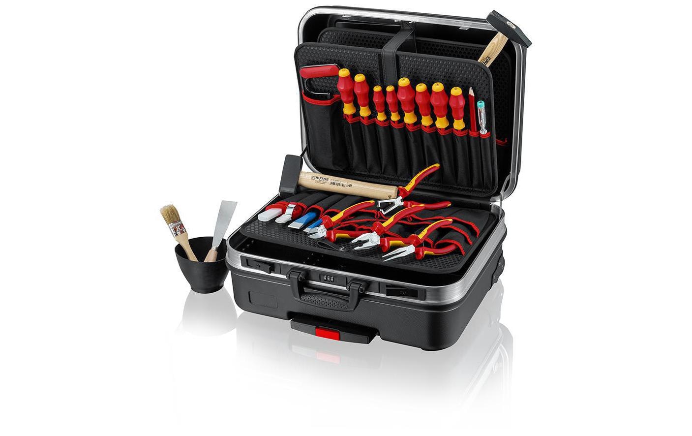 KNIPEX 7-teiliges Werkzeug-Set In Reißverschlusstasche – Rot, Made In Germany, Für Profis & Heimwerker
