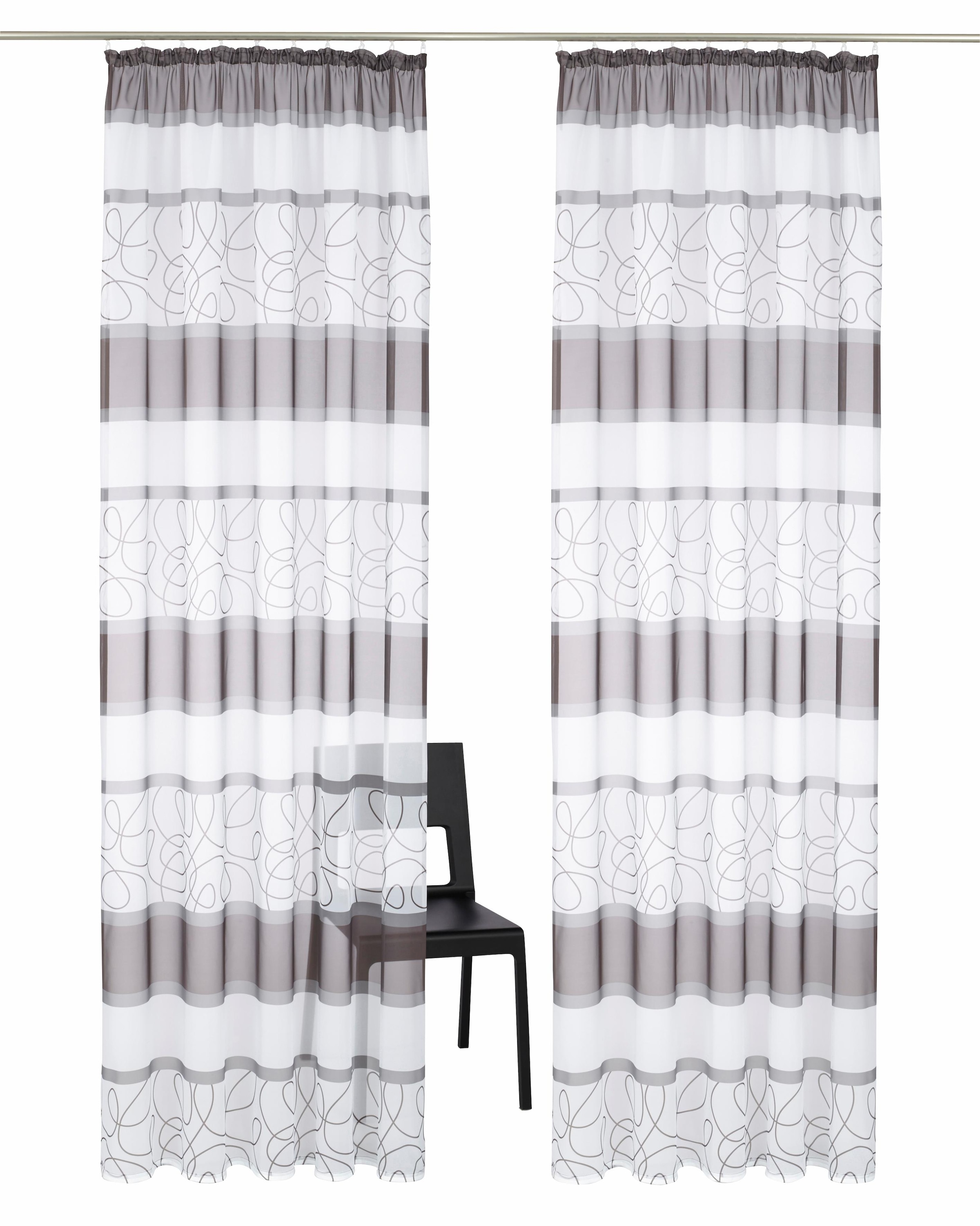 my home Gardine »Napala«, (2 St.), Vorhang, Fertiggardine, transparent  online bestellen | Jelmoli-Versand