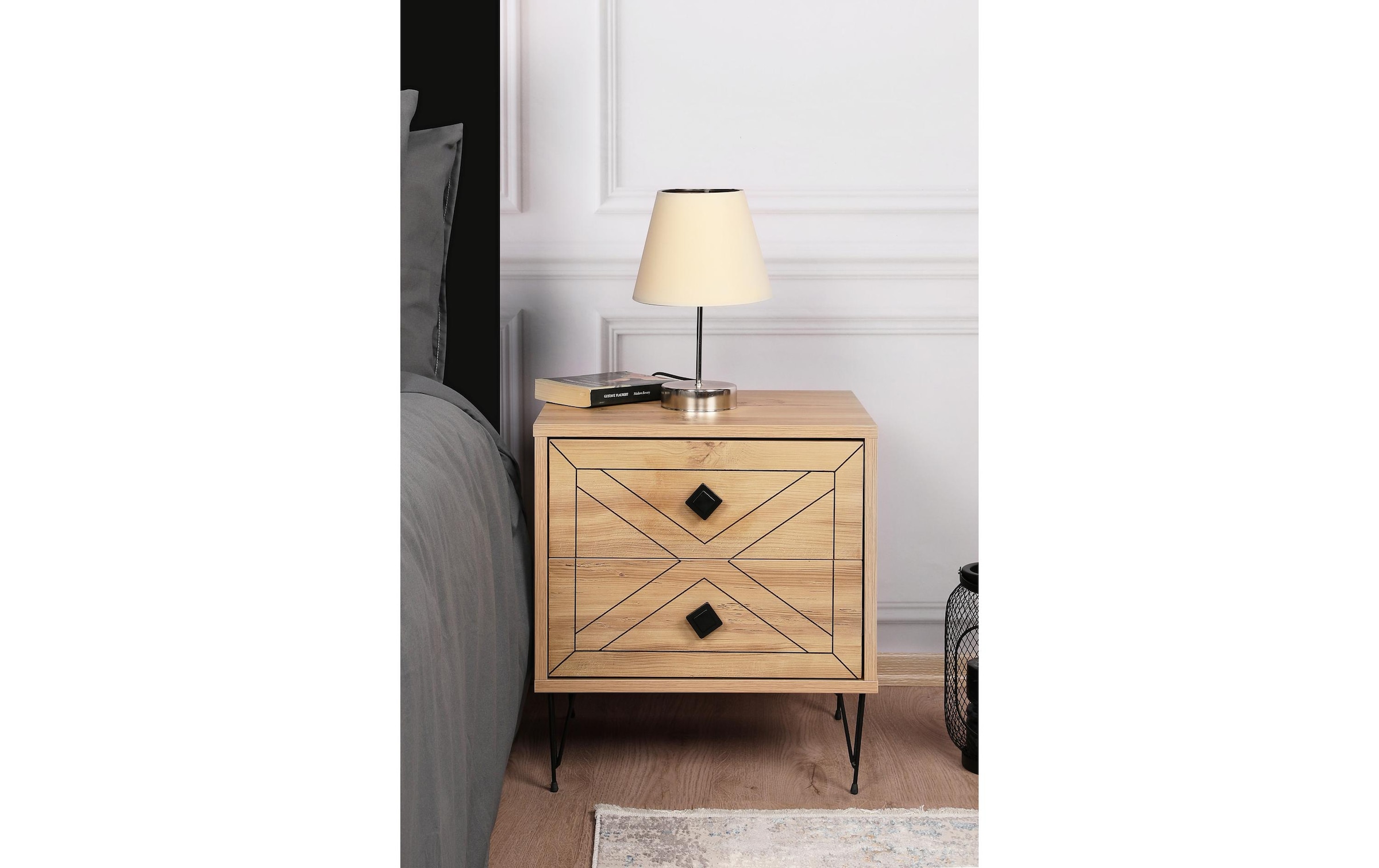 WOODY FASHION Nachttisch »Luna 50 x 55 cm«