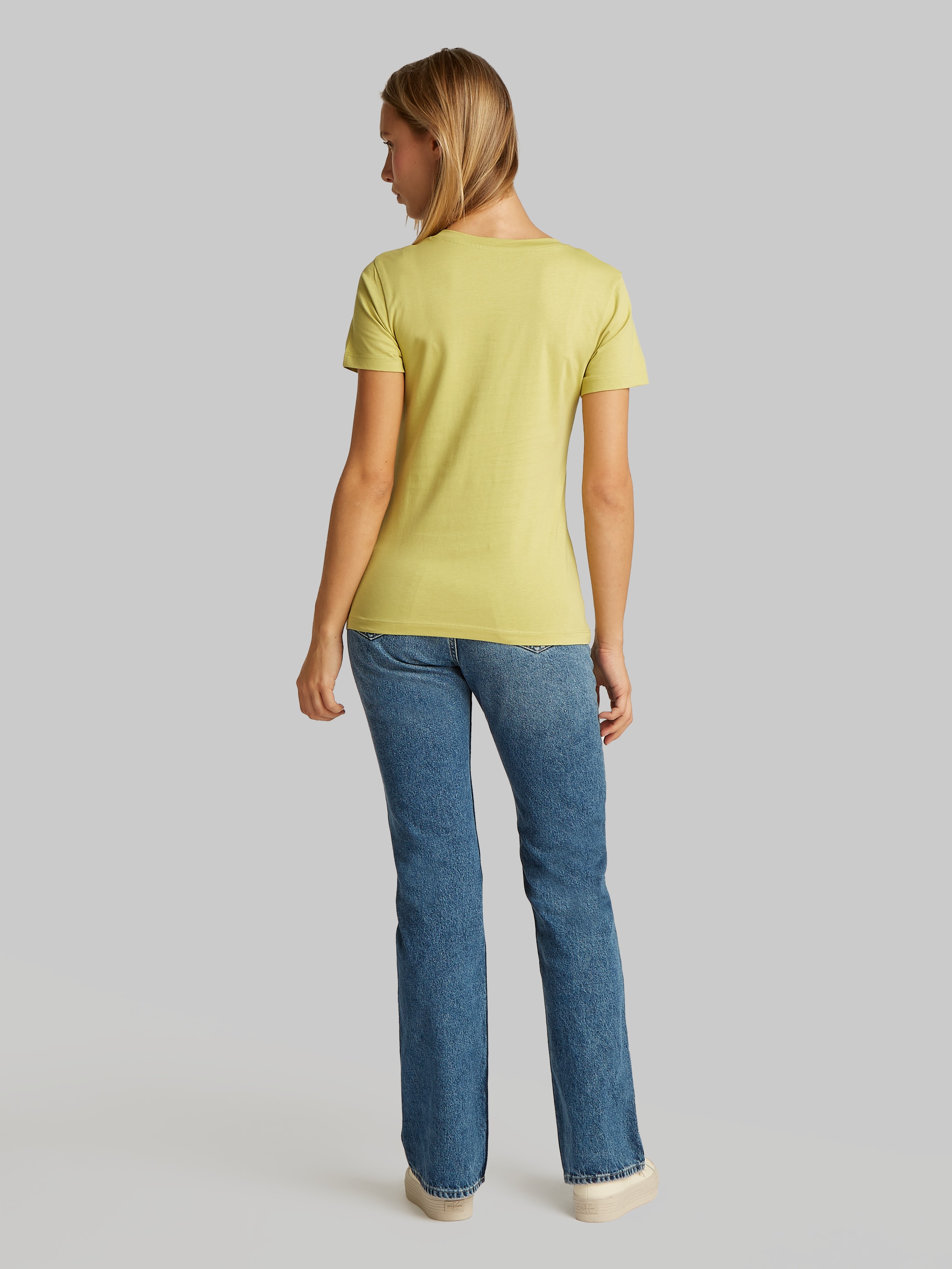 Calvin Klein Jeans Rundhalsshirt »2-PACK MONOLOGO SLIM TEE«, (Packung, 2 tlg., 2er-Pack), mit Calvin Klein Jeans Logoprint auf der Brust