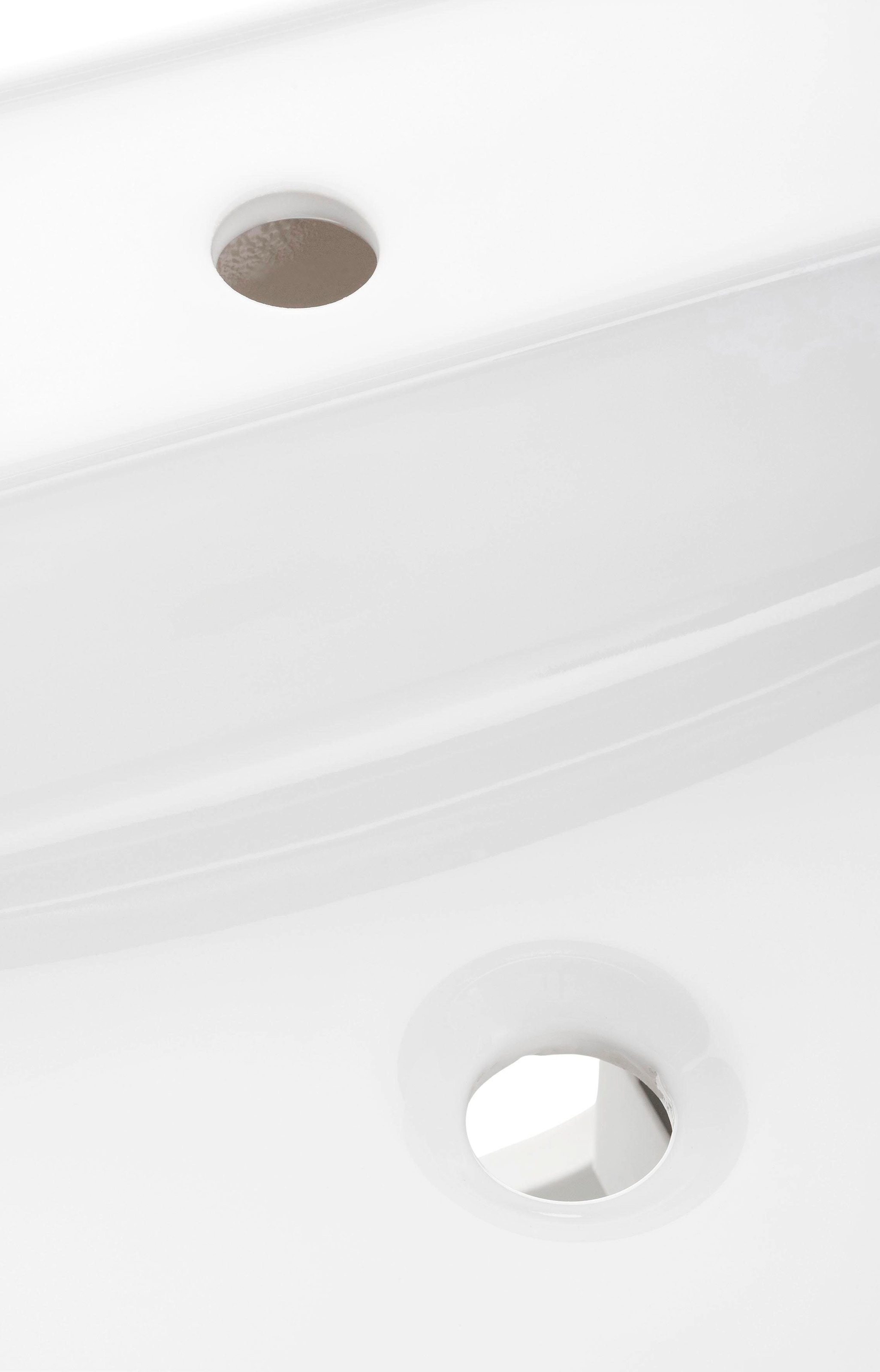 welltime Waschbeckenunterschrank »Davos«, Badmöbel, Waschtisch inkl. Waschbecken, Breite 90 cm