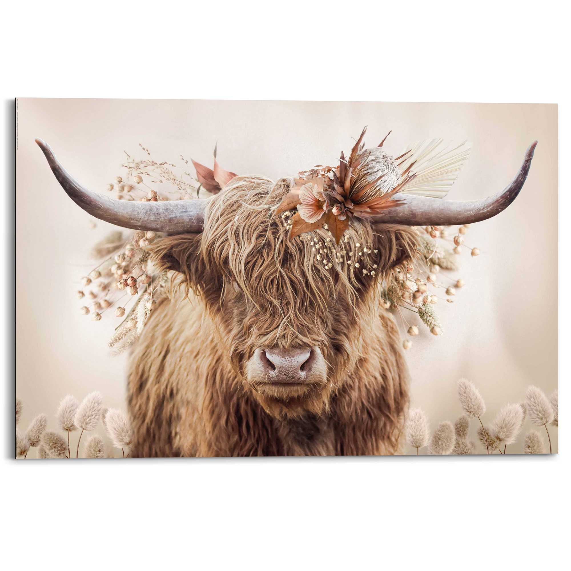 Reinders! Deco-Panel »Highlander in Blumen«