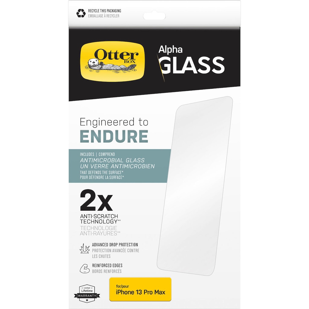 Otterbox Displayschutzfolie »Alpha Glass für iPhone 13 Pro Max«, für iPhone 13 Pro Max, (1 St.)