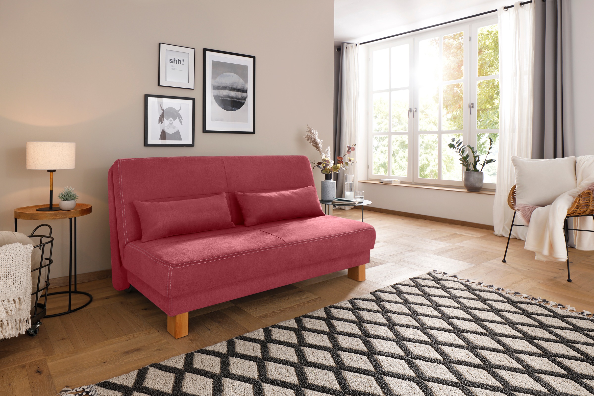 einem Nierenkissen Home Sofa mit »Gina«, vom online Handgriff, Jelmoli-Versand shoppen Bett 4 zum Breiten, affaire | Schlafsofa in