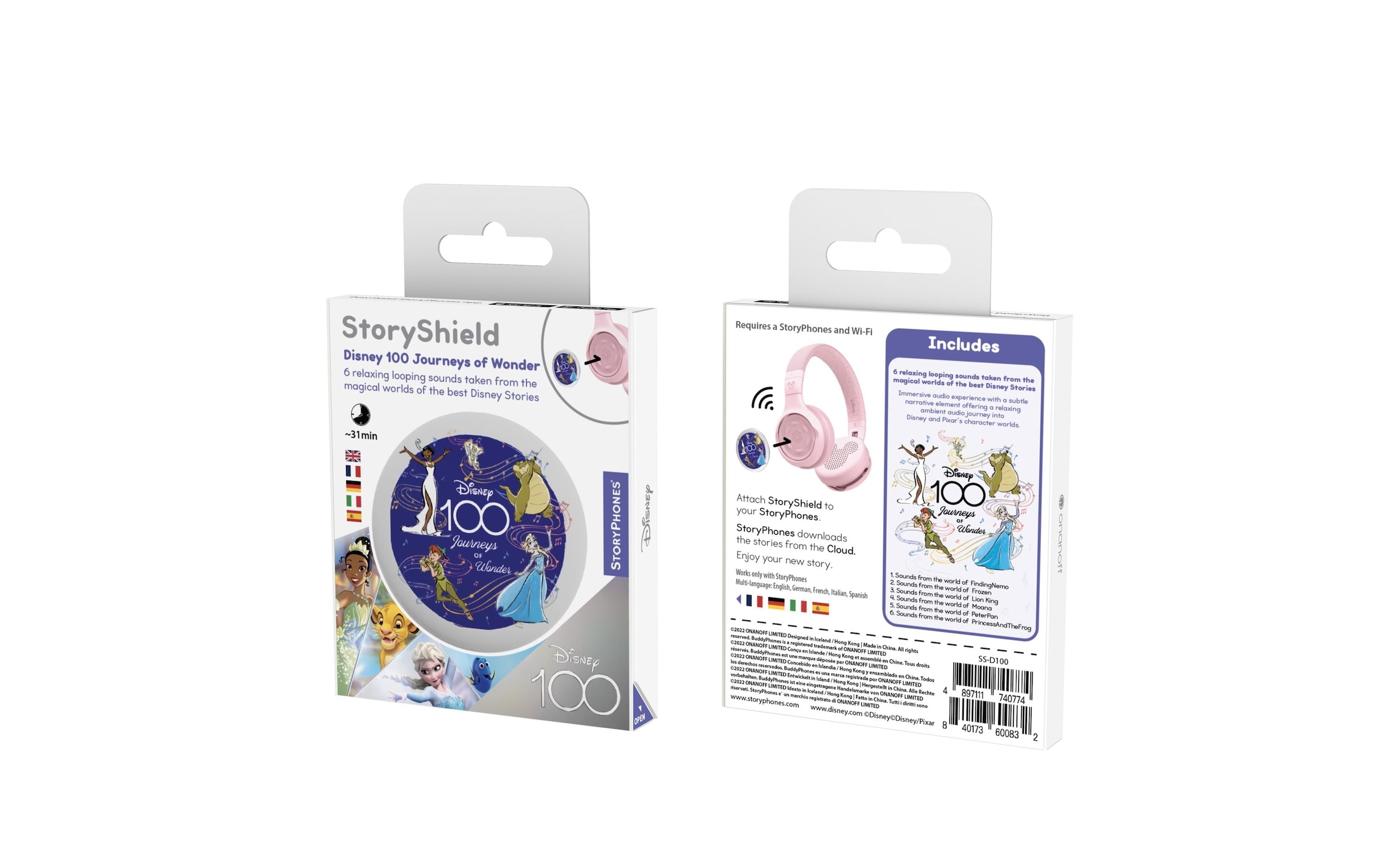 Over-Ear-Kopfhörer »StoryPhones Bundle pink mit 2 Disney StoryShields«, WLAN (WiFi)
