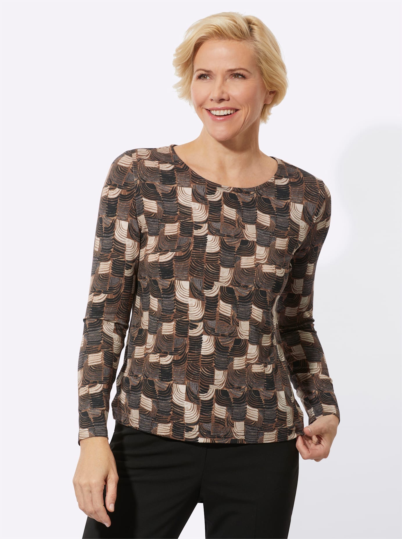 Classic Rundhalsshirt »Rundhals-Shirt«, (1 tlg.)