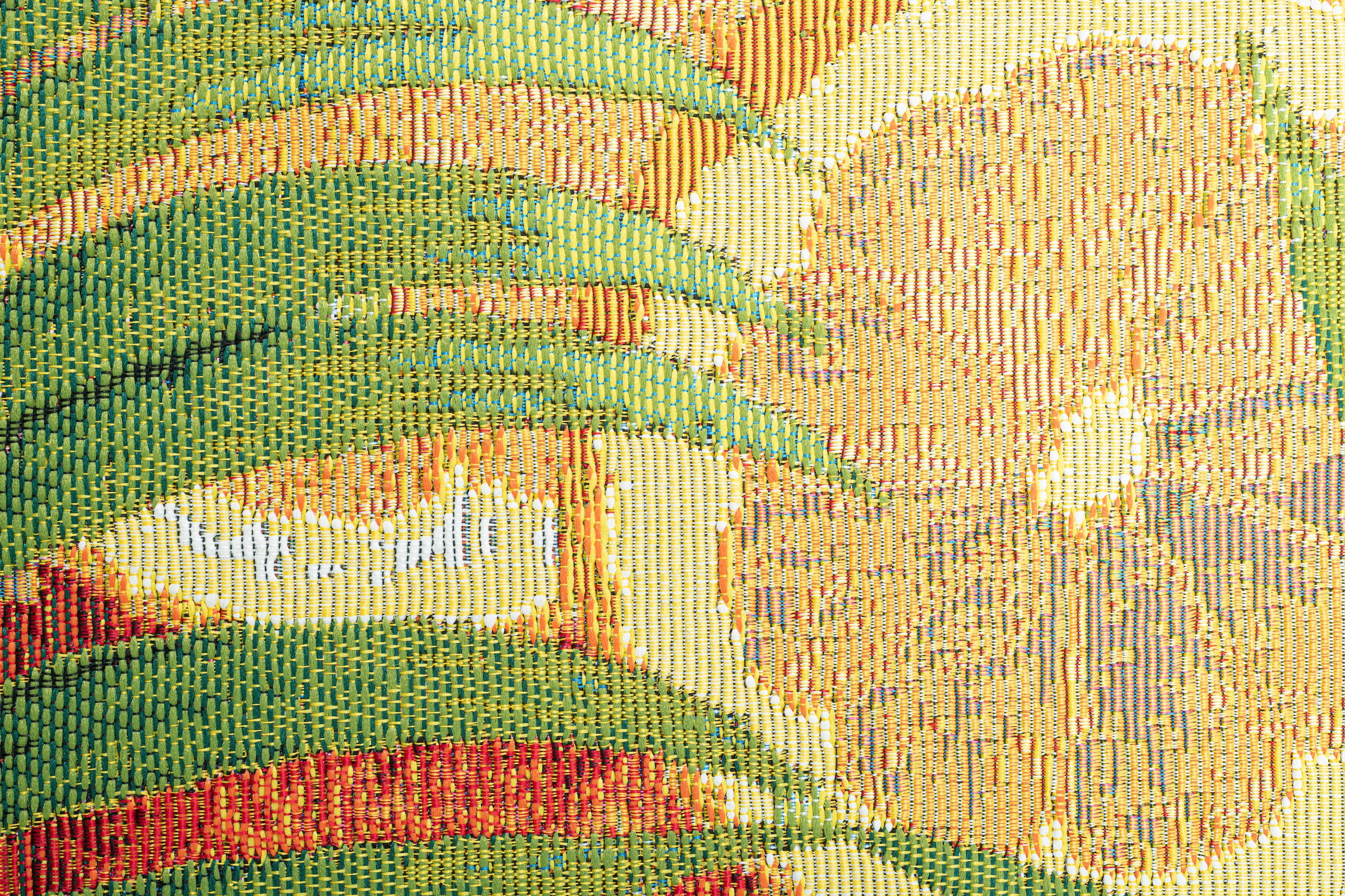 Sansibar Teppich »Rantum Beach 001«, rund, 5 mm Höhe, Flachgewebe, modernes Sommer Design, In- und Outdoor geeignet