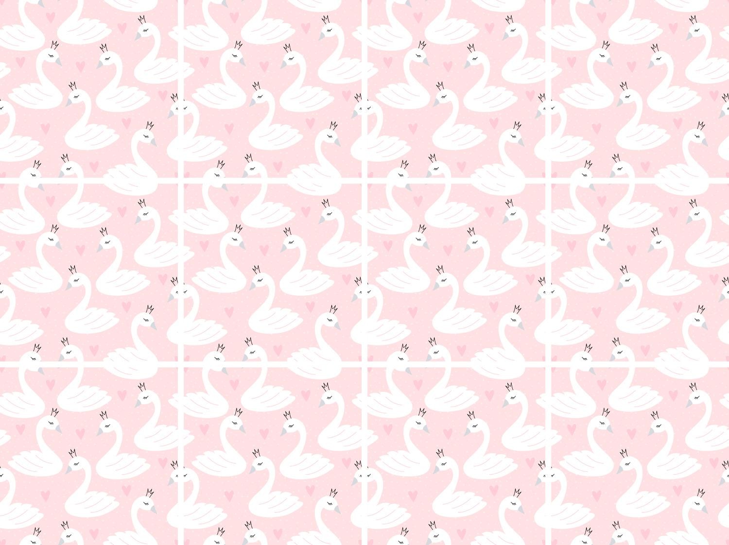 queence Fliesenaufkleber »Schwäne«, Stickerfliesen, selbstklebend, Sticker, 12er Set