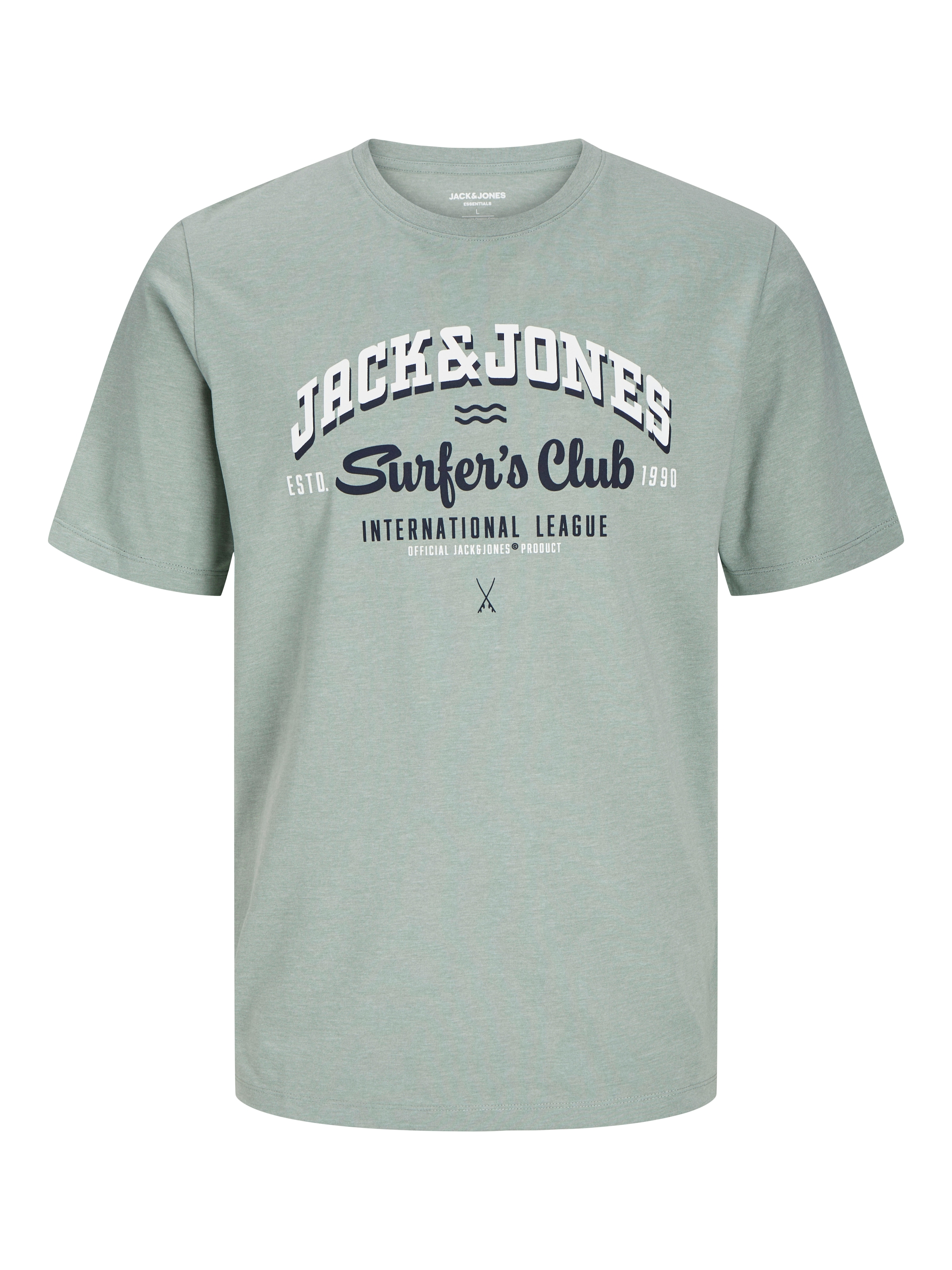 Jack & Jones Rundhalsshirt »JJELOGO TEE SS O-NECK 2 COL SS25 5PK MP«, (Packung, 5 tlg.)