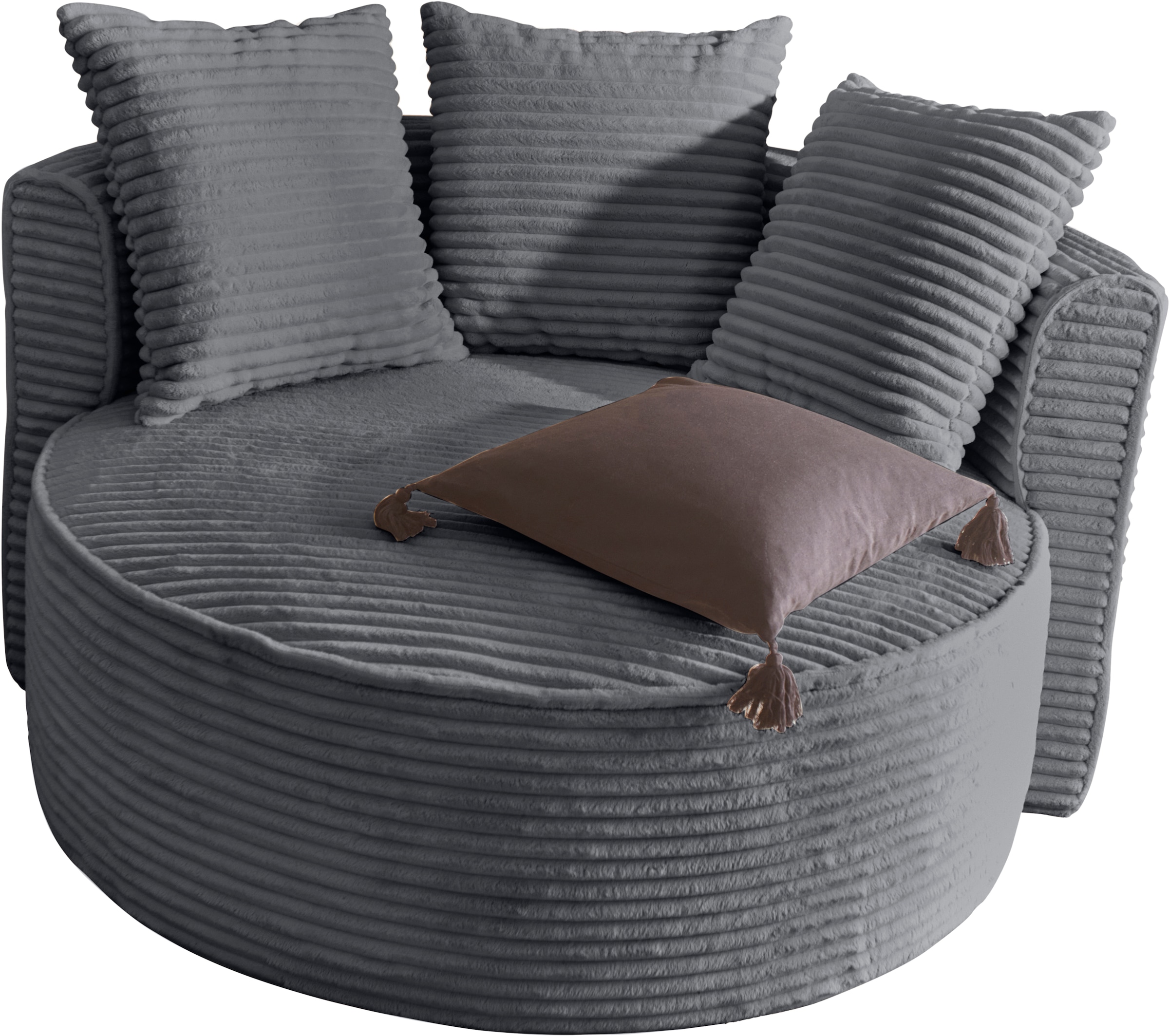 LeGer Home by Lena Gercke XXL-Sessel »Isalie, Lesesessel, Loveseat, inklusive Zierkissen«, extra grosse Sitzfläche, optional mit Hocker, Cord, Samt, Bouclé