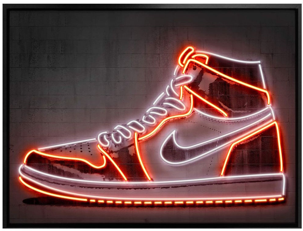 ohne Nike Jelmoli-Versand Bilderrahmen Wall-Art Sneaker«, »Mielu | Schuh, (1 online Poster Schuh St.), bestellen Neon Poster