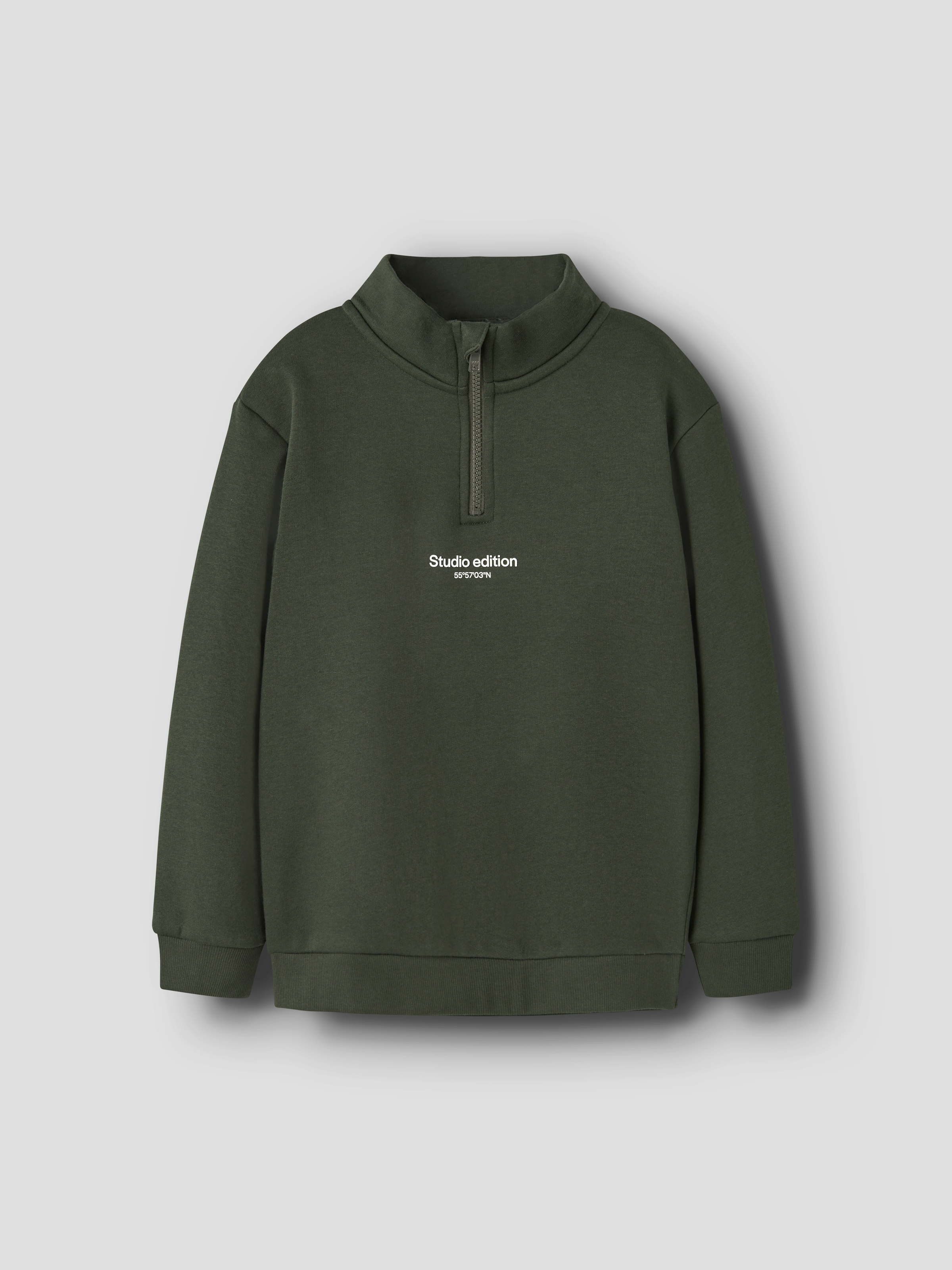 Name It Sweatshirt »NKMBRODY LS NREG SWEAT ZIP BRU NOOS«, mit Stehkragen und kurzem Reissverschluss