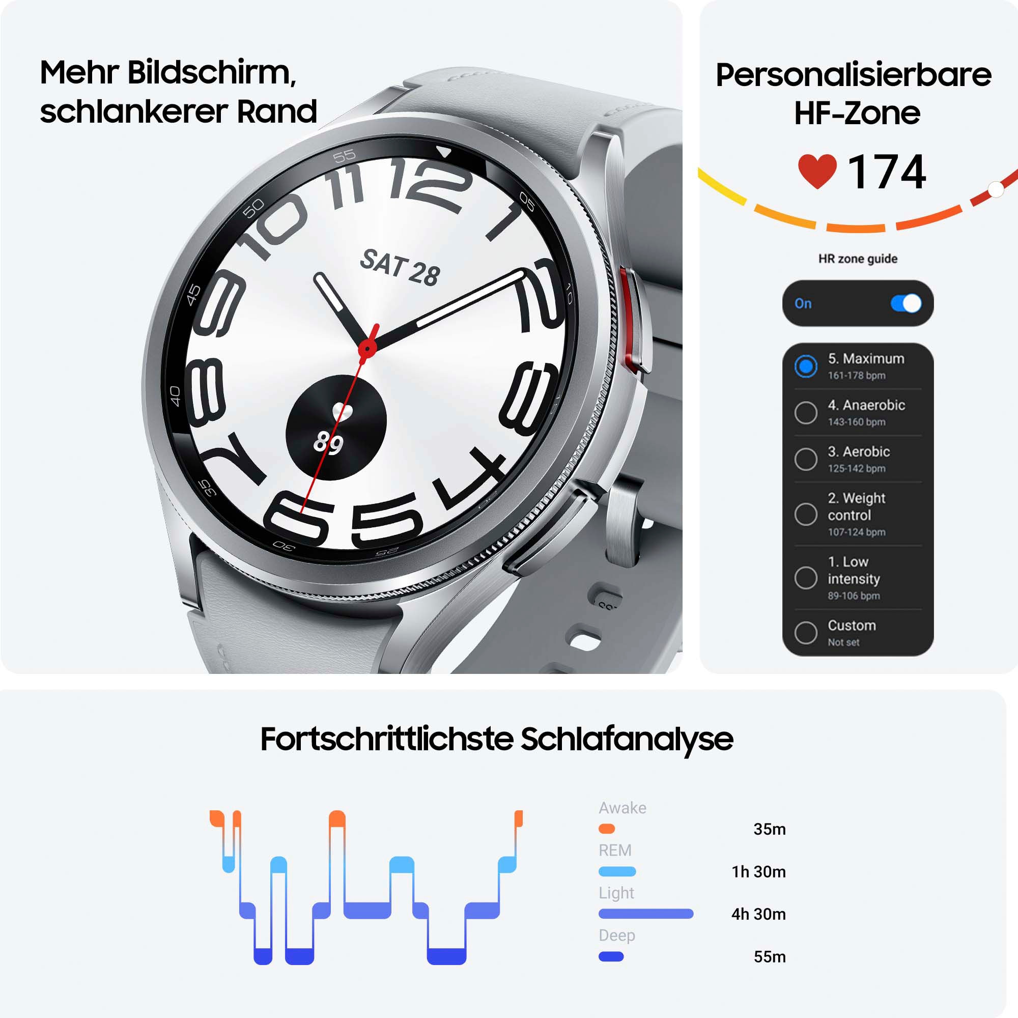 Samsung Smartwatch »Galaxy Watch 6 Classic«, (3,33 cm / 1,3 Zoll), Wear OS by Samsung, 16 GB