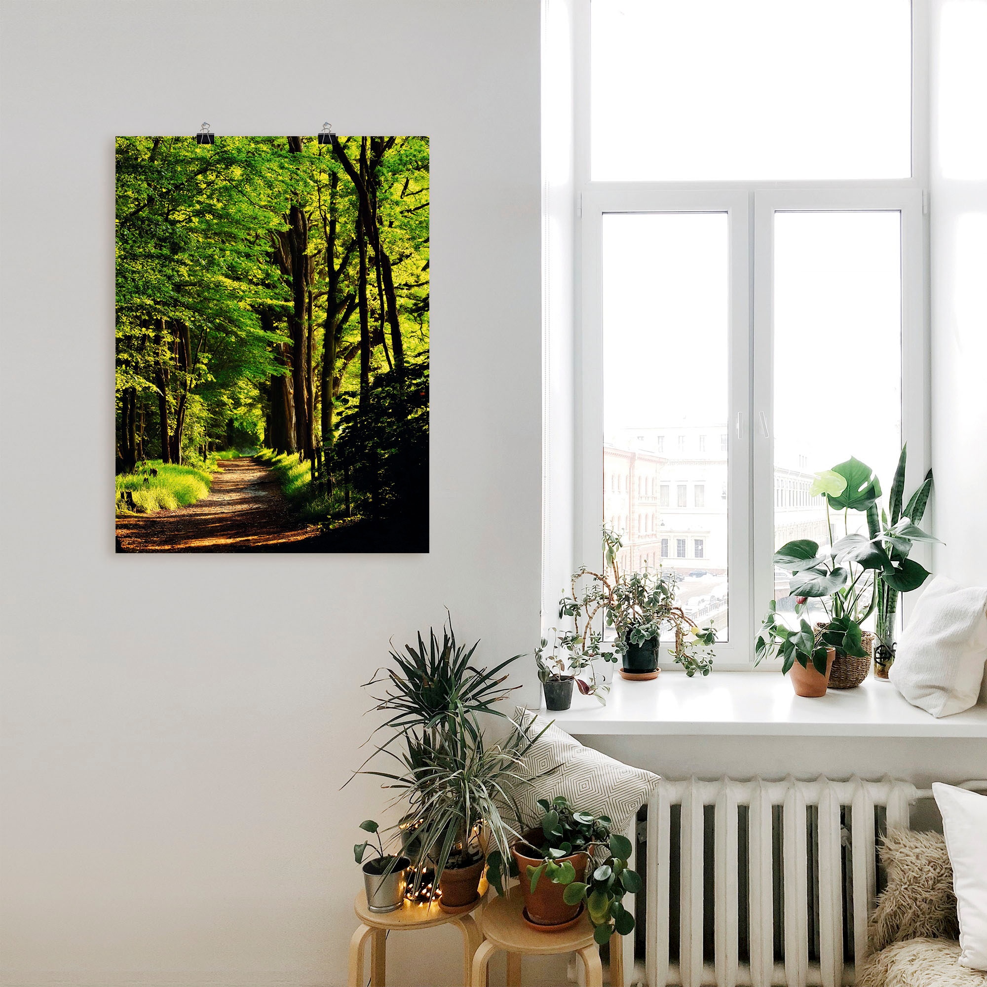 Artland Wandbild »Weg im Wald«, Wald, (1 St.), als Alubild, Outdoorbild, Leinwandbild, Poster in verschied. Grössen