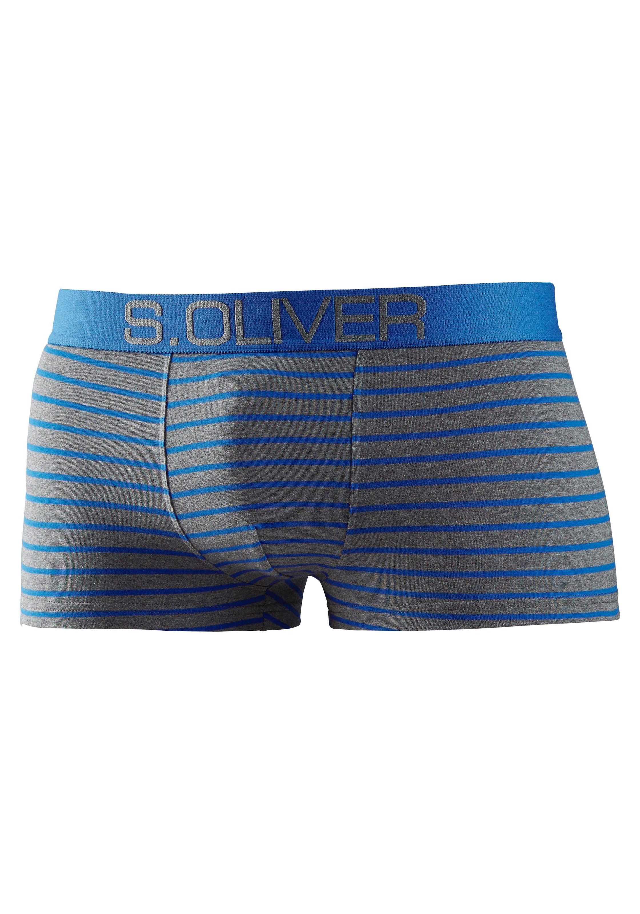 s.Oliver Hipster, (Packung, 4 St.), knapp sitzende Boxershorts für Herren aus Baumwoll-Mix