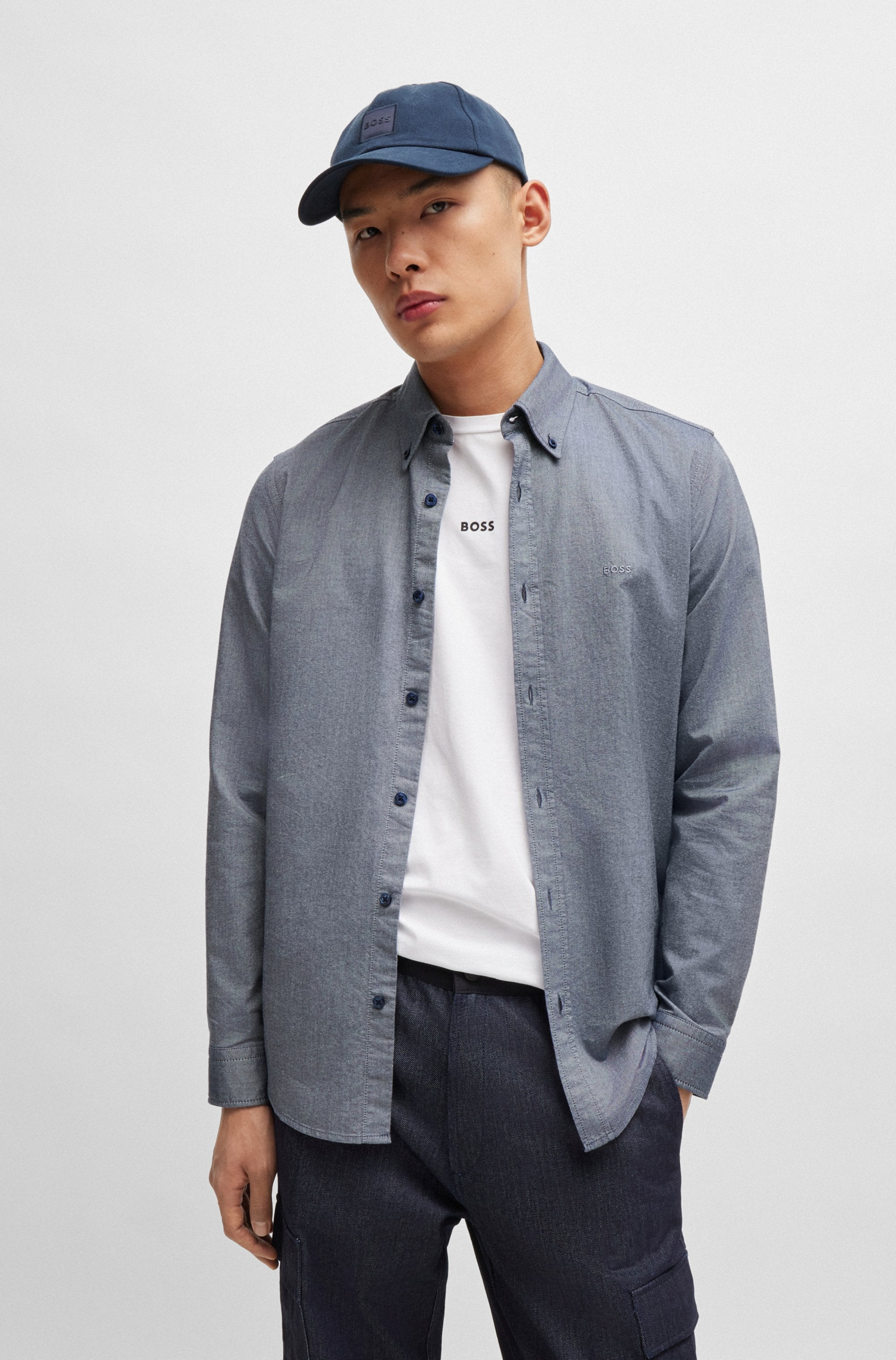 BOSS ORANGE Businesshemd »Rickert« mit Button-down-Kragen
