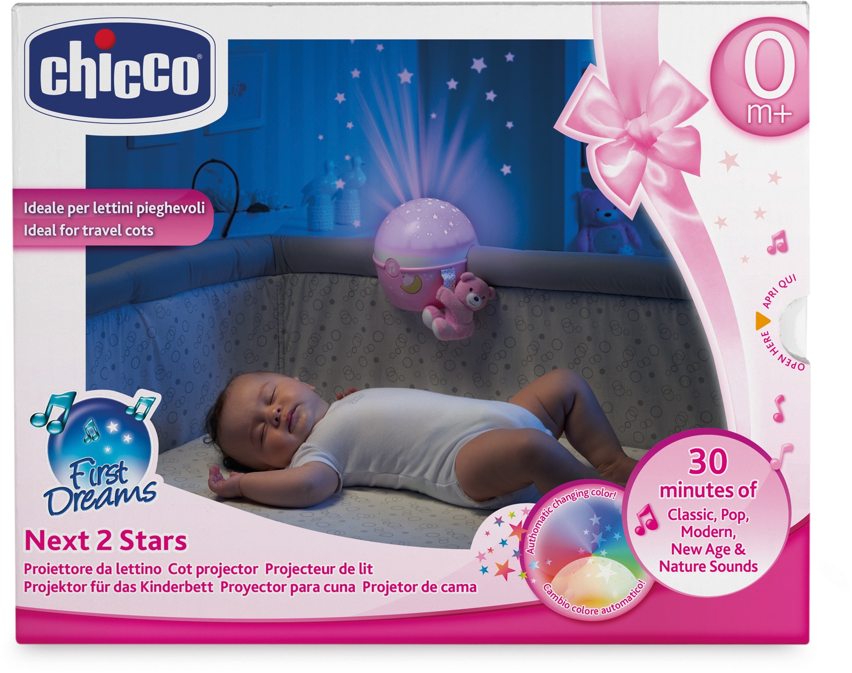 Chicco Nachtlicht »First Dreams Next 2 Stars, Rosa«, mit Projektor und  Soundfunktion online bestellen | Jelmoli-Versand