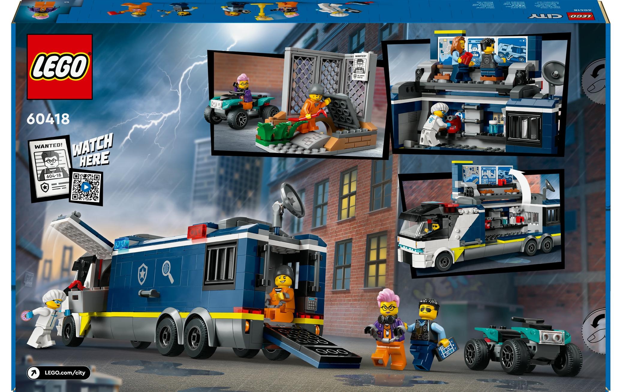 LEGO® Spielbausteine »Polizeitruck mit Labor 60418«, (674 St.)