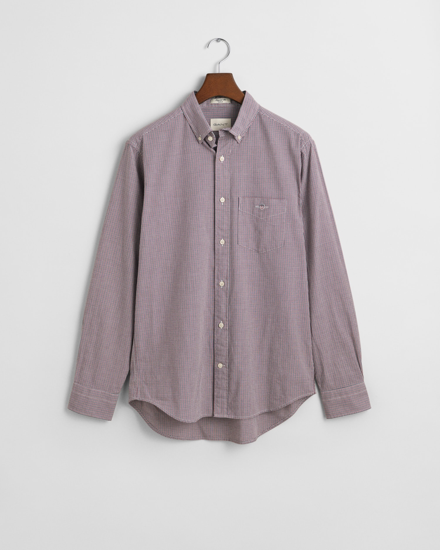 Gant Langarmhemd »REG POPLIN MICRO GINGHAM SHIRT«, Regular Fit Popeline Hemd mit Vichy-Minikaro