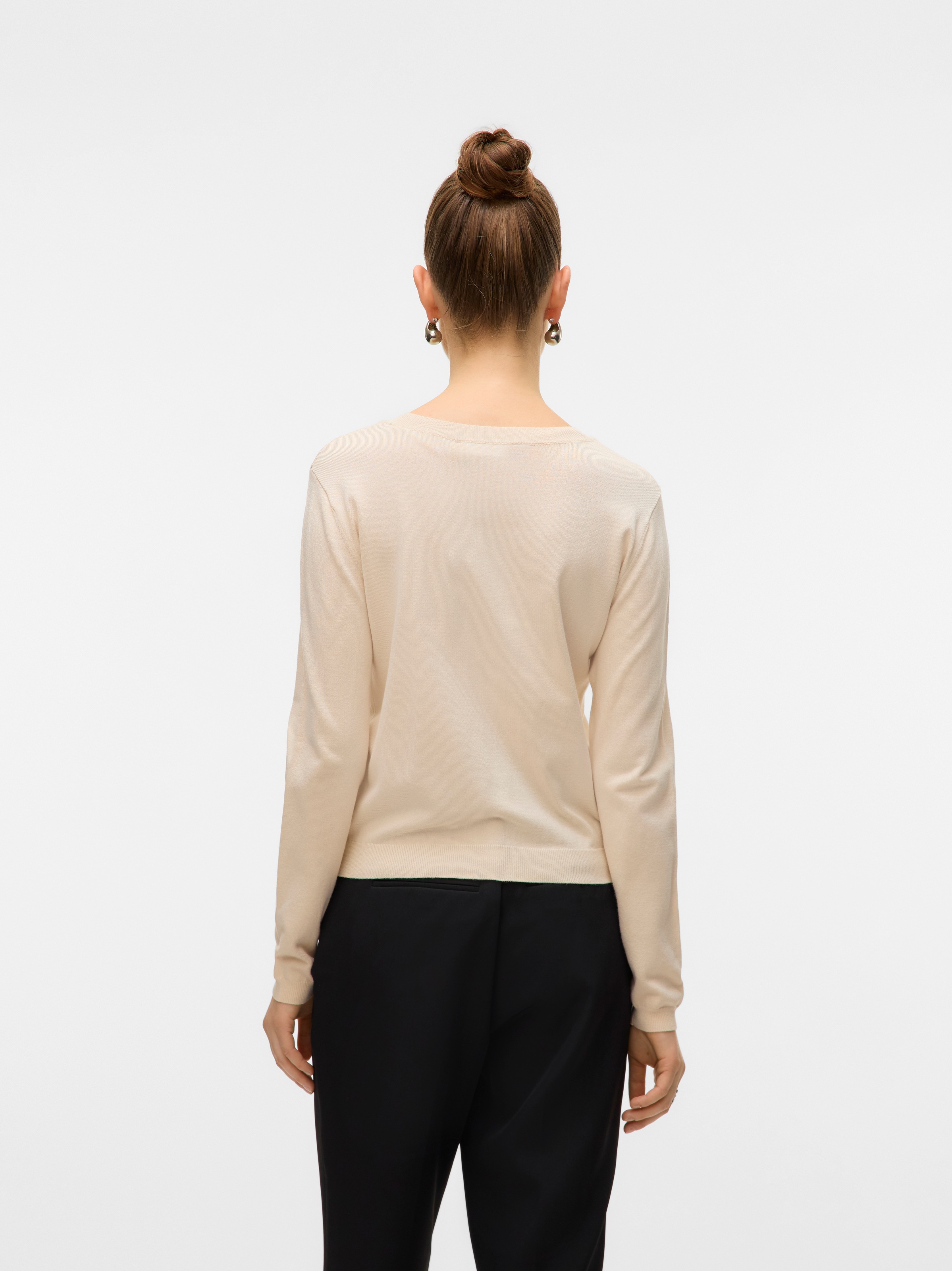 Vero Moda Rundhalspullover »VMGLORY PEARL LS O-NECK PULLOVER BOO«