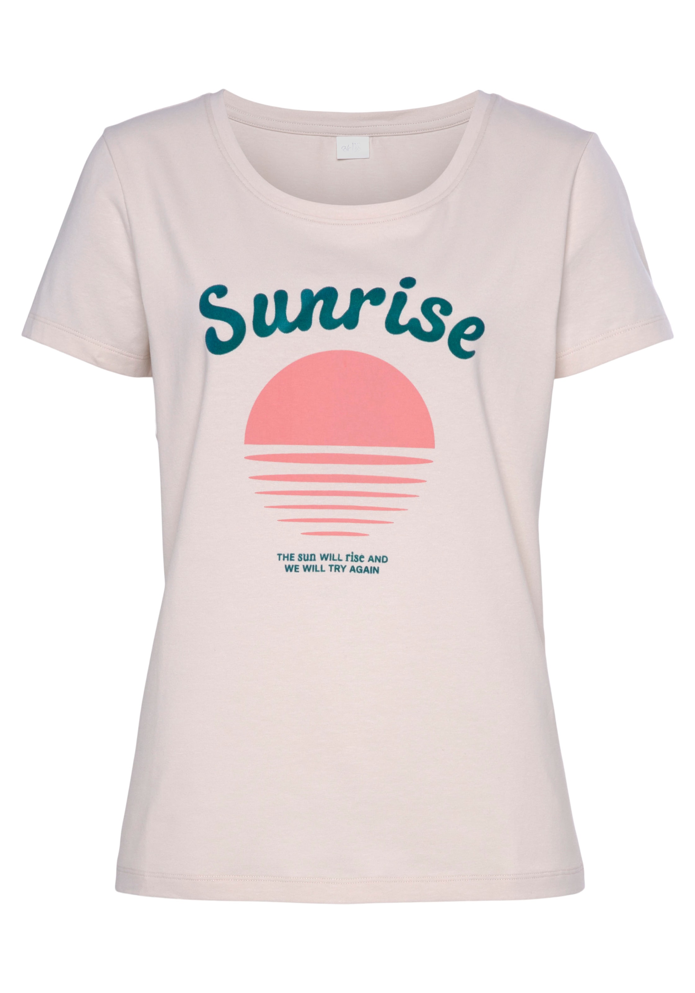 Vivance Kurzarmshirt, T-Shirt mit schönem Frontprint, Loungewear