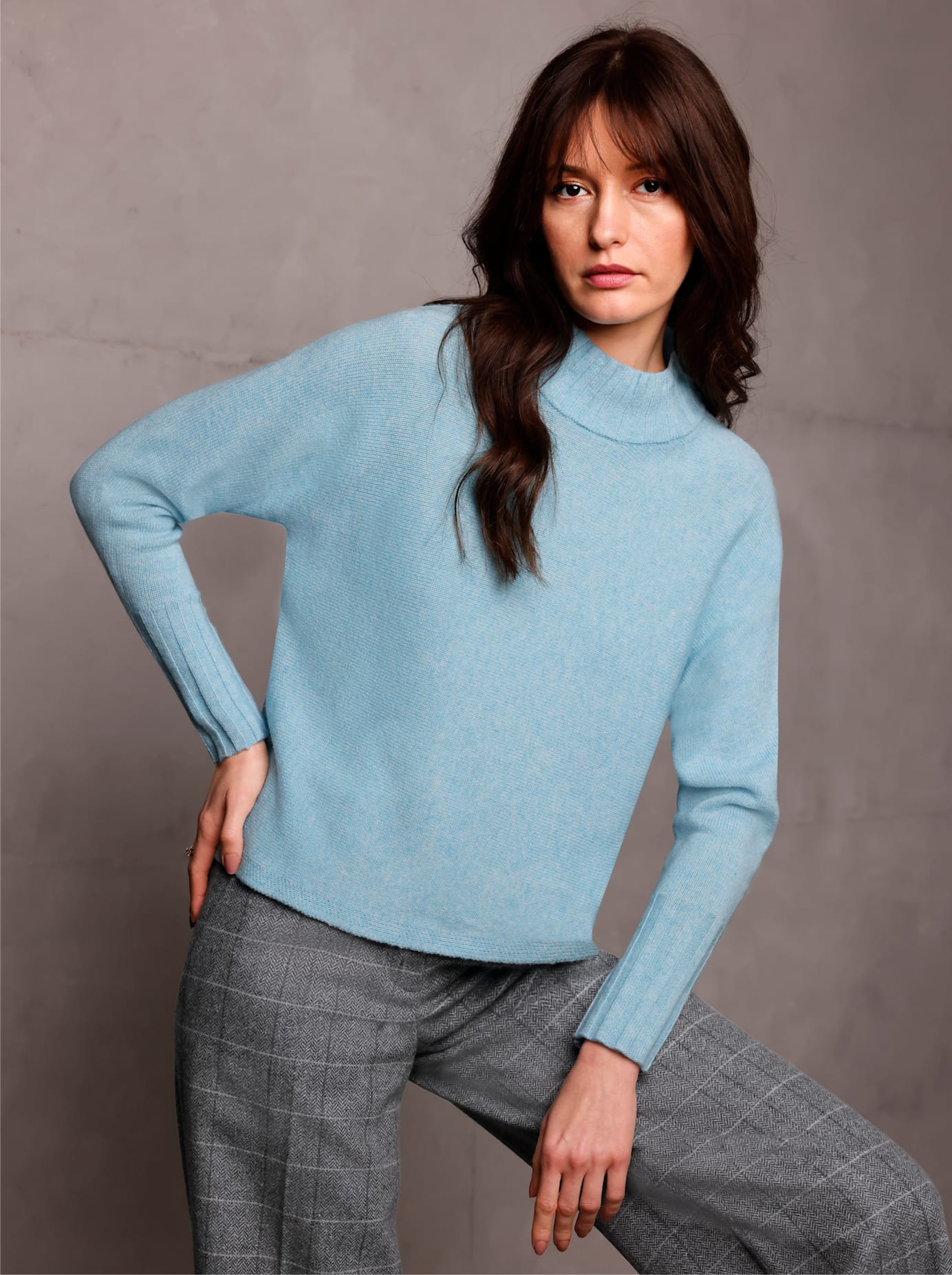 CREATION L PREMIUM Stehkragenpullover »Merino-Kaschmir-Pullover«