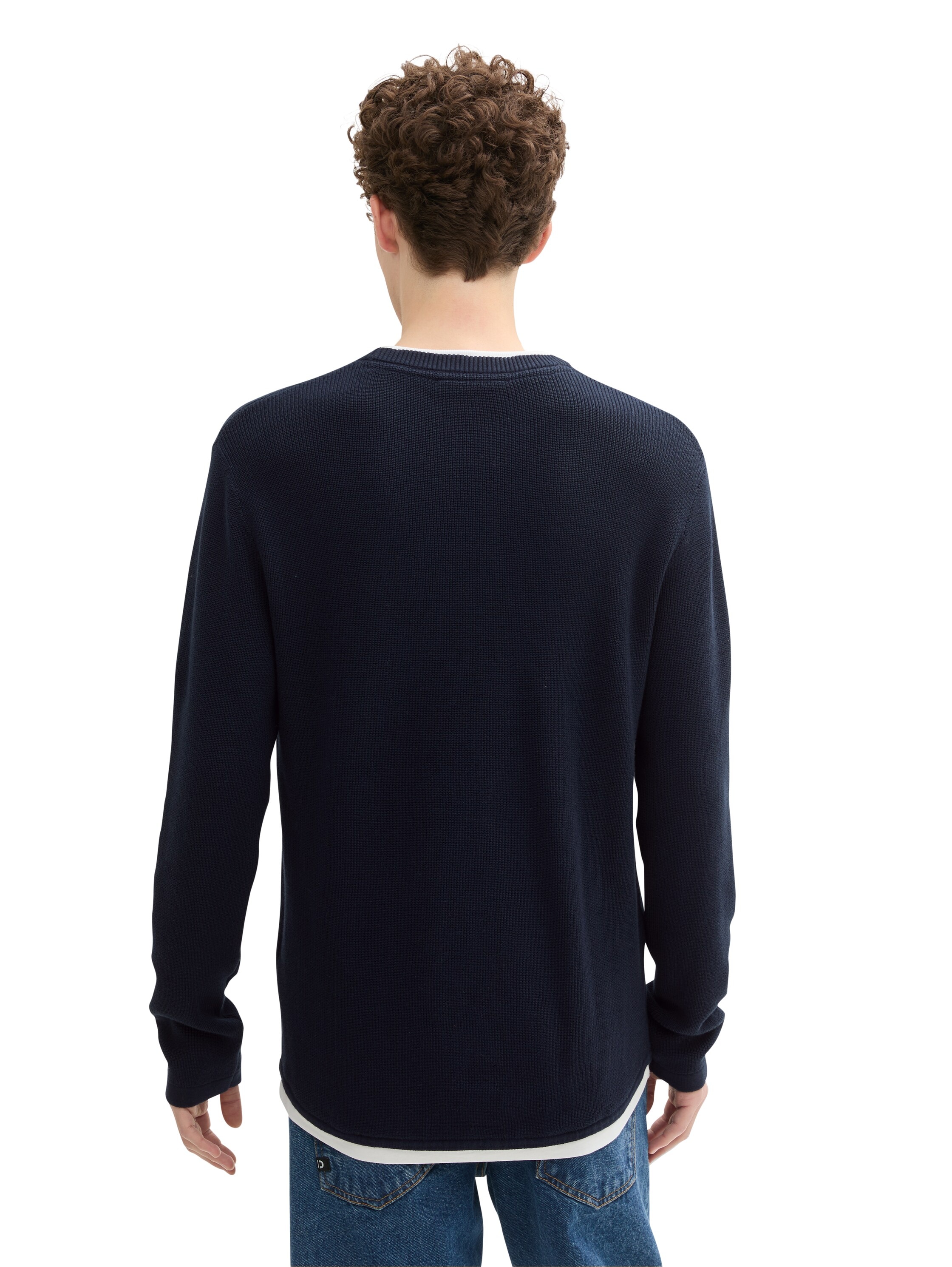 TOM TAILOR Denim 2-in-1-Pullover, mit Struktur