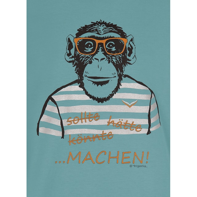 Trigema »TRIGEMA T-Shirt grossem shoppen online T-Shirt Affen-Aufdruck« mit Jelmoli-Versand |