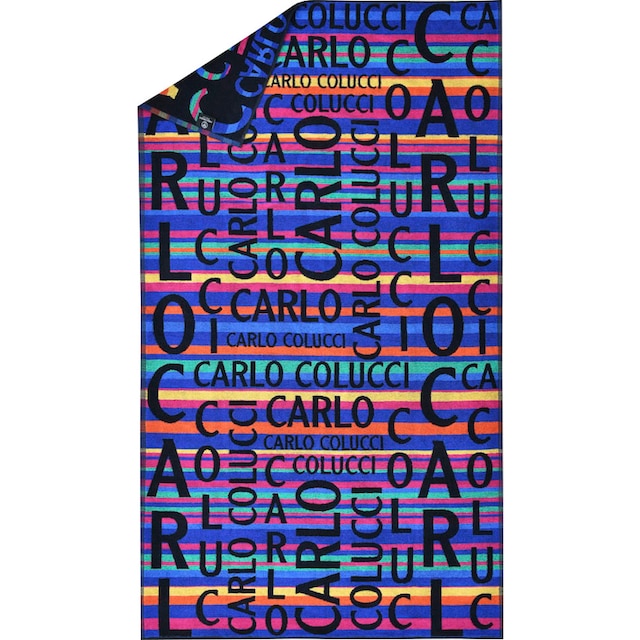 CARLO COLUCCI Strandtuch »Matteo«, (1 St.), in auffälliger Jacquard-Optik  und Carlo Colucci Schriftzügen online kaufen | Jelmoli-Versand