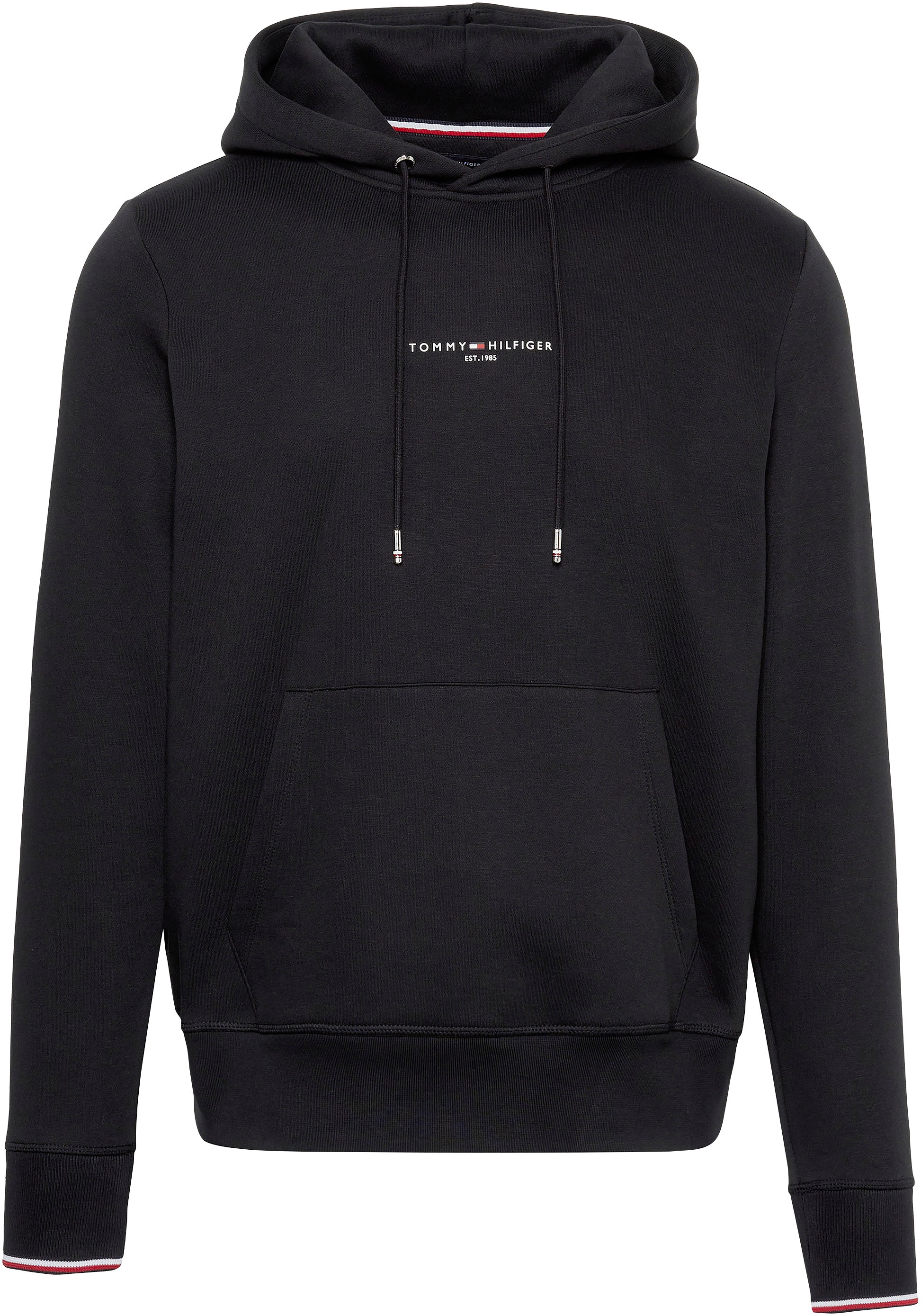 Tommy Hilfiger Hoodie »TOMMY LOGO TIPPED HOODY«, Tommy-Tape innen am Ausschnitt, Flag-Stickerei am Ärmel