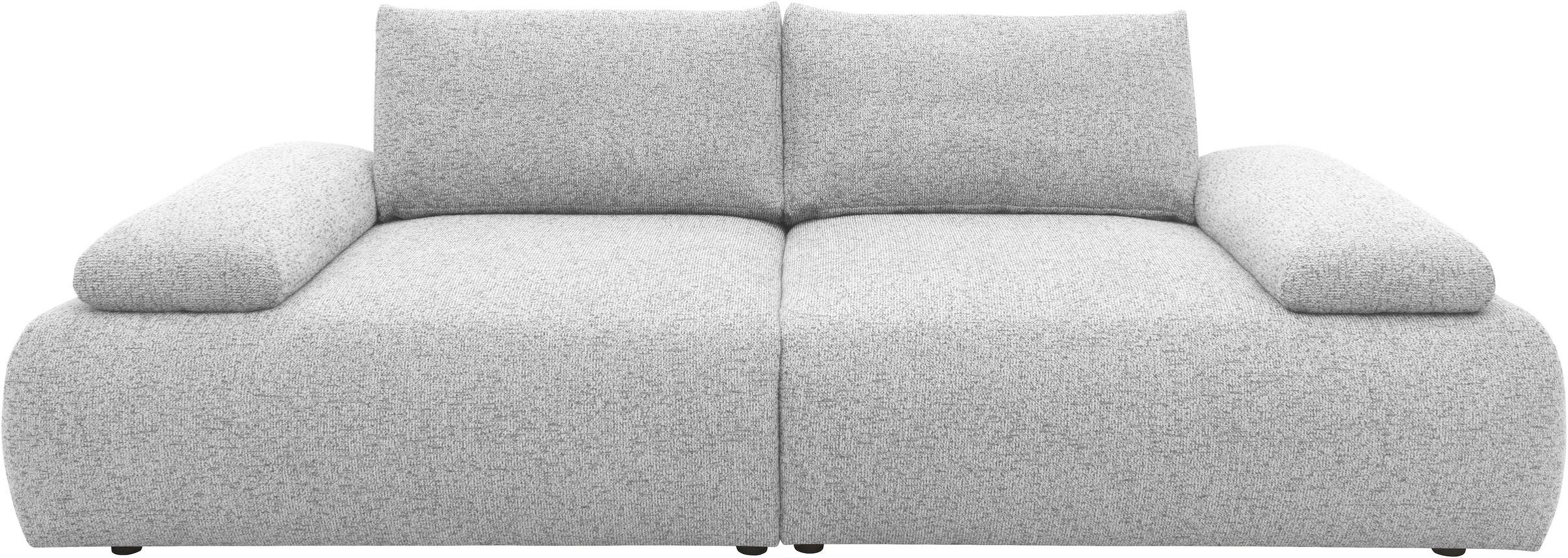 DOMO collection Big-Sofa »Évora Megasofa Breite 244 cm«, (2 St.), Federkern, inkl. Armlehnenverstellung, Struktur grob, silberfarben