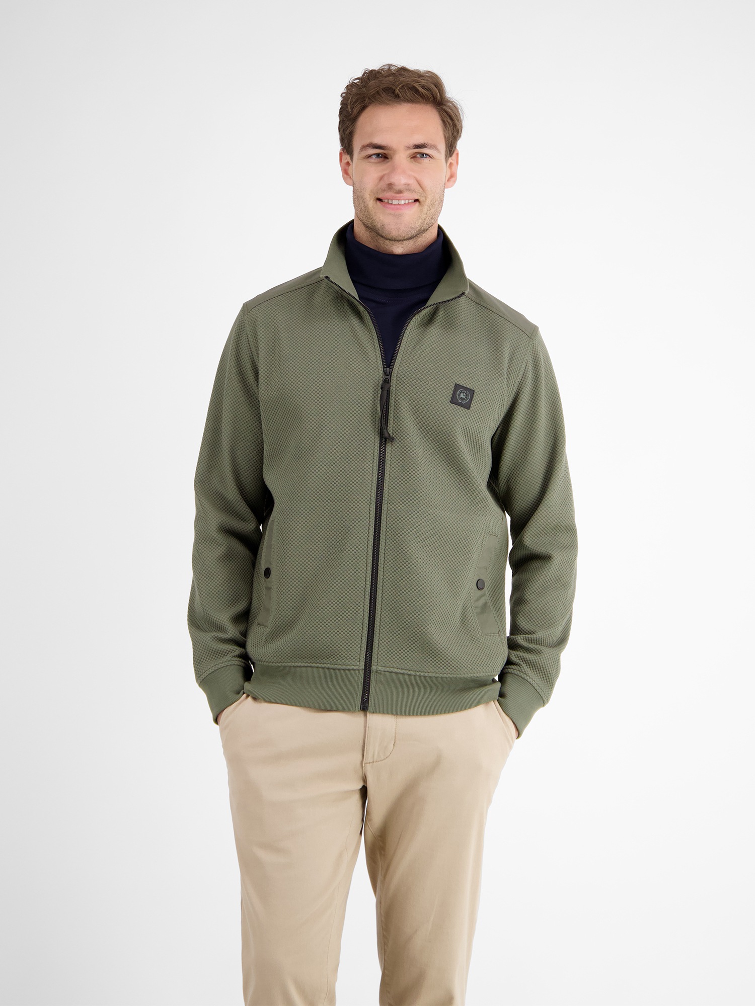 LERROS Sweatjacke »LERROS Herren Sweatjacke in sportiver Struktur«