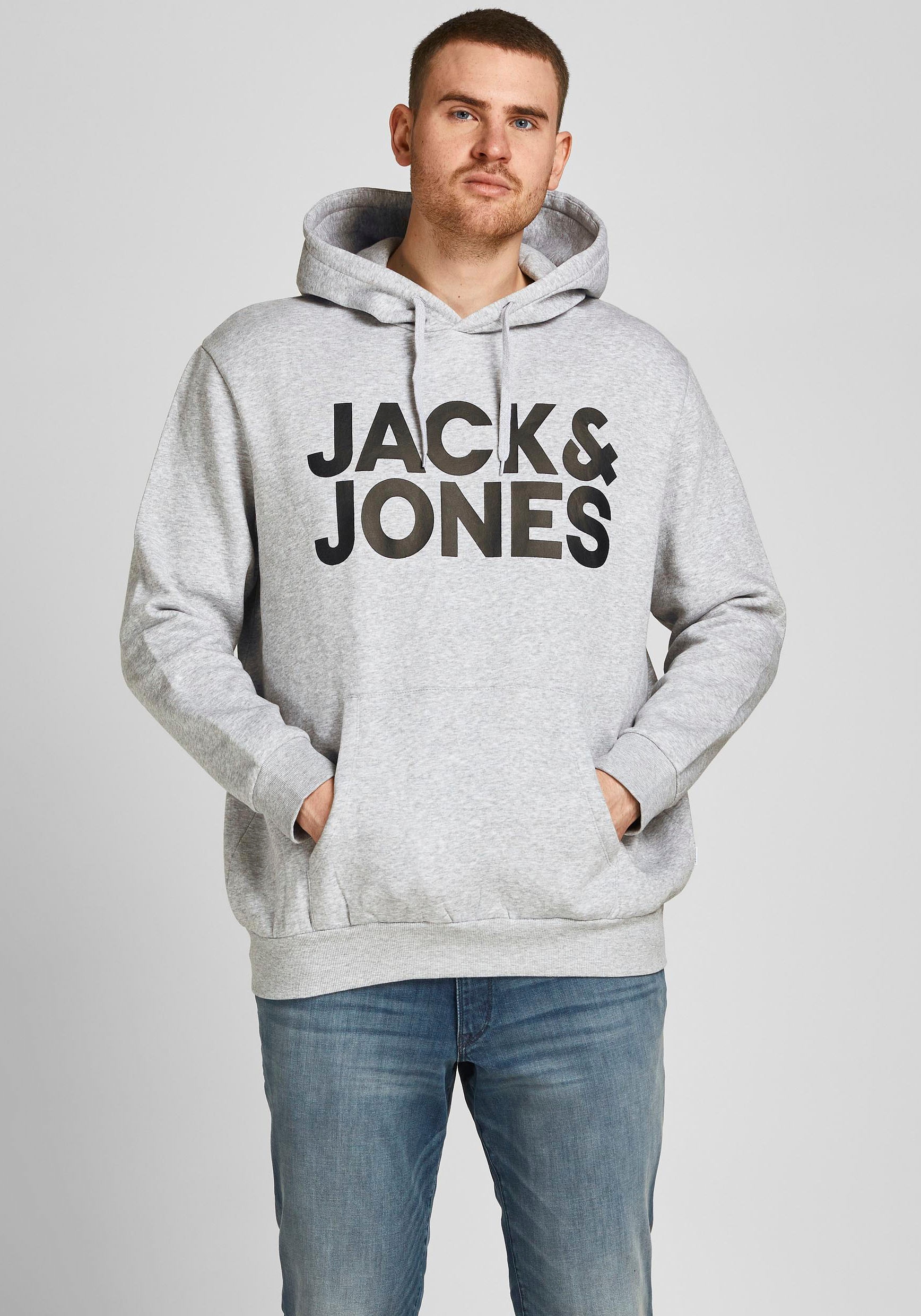 Jack & Jones PlusSize Kapuzensweatshirt »CORP LOGO SWEAT HOOD«, Bis Grösse 6XL