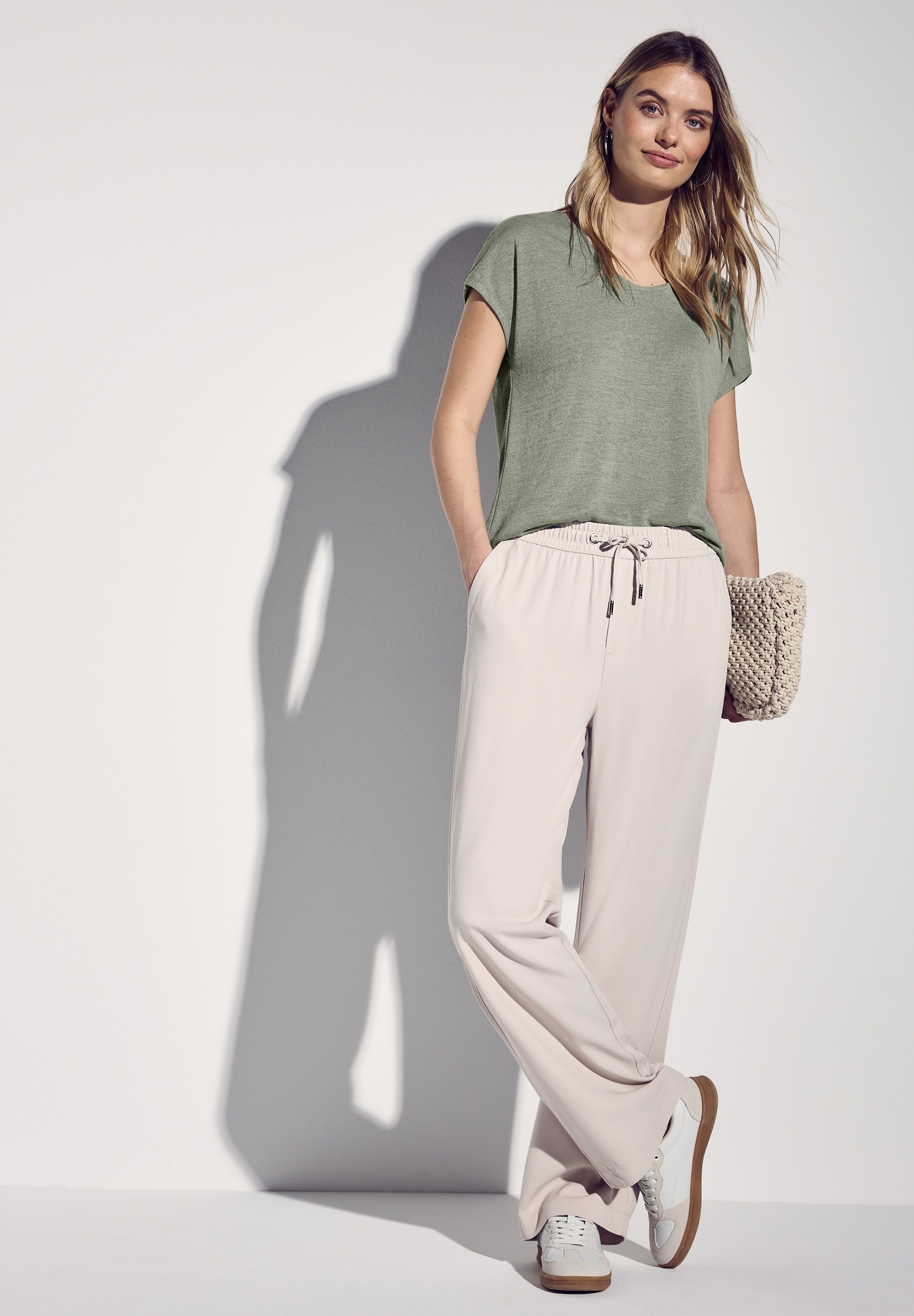 STREET ONE Shirttop, mit seitlichen Schlitzen