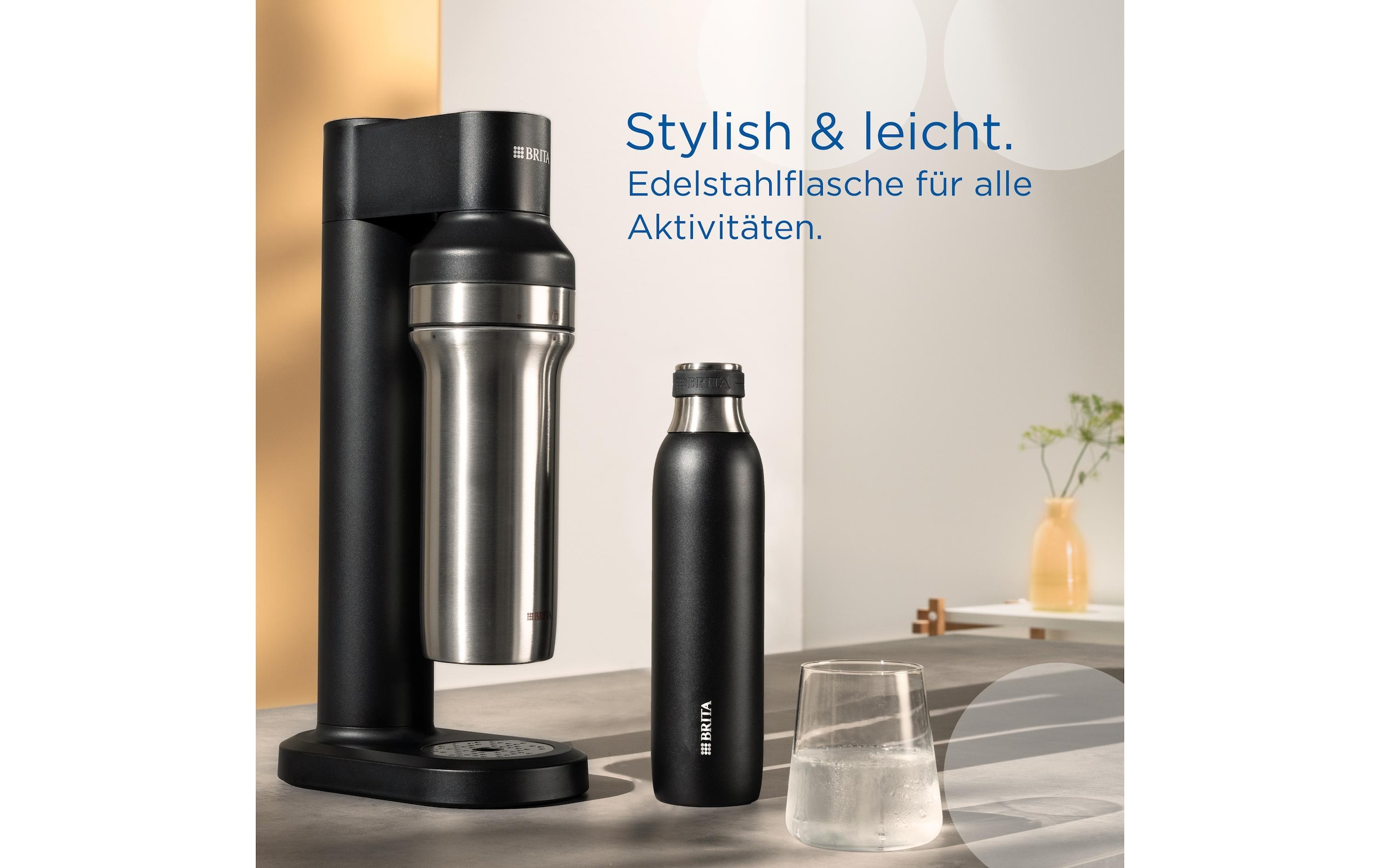 BRITA Isolierflasche »Soda Trio 0.65 l Schwarz«