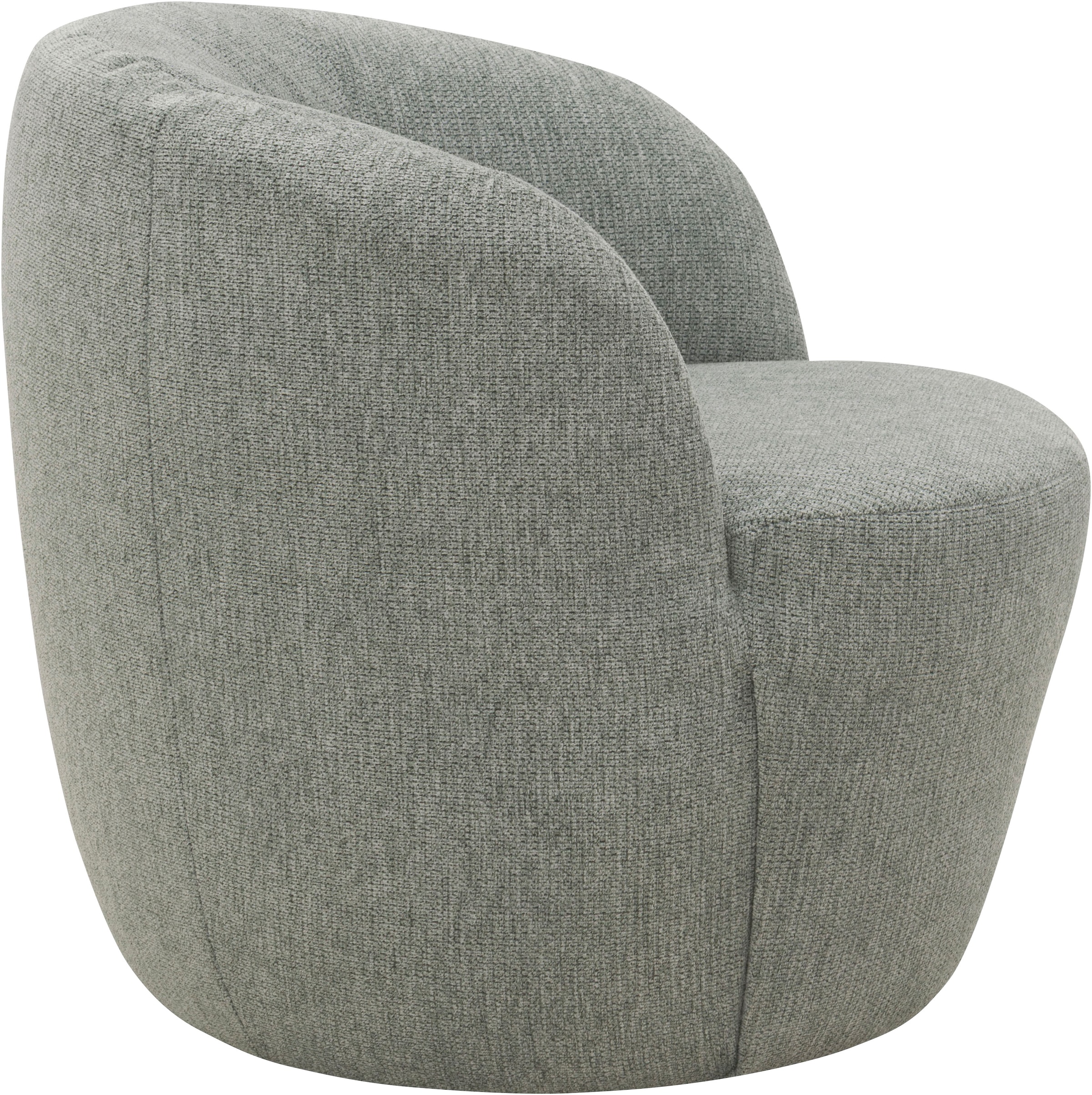 DOMO collection Sessel »Obidos moderner Loungesessel«, Struktur weich, grau